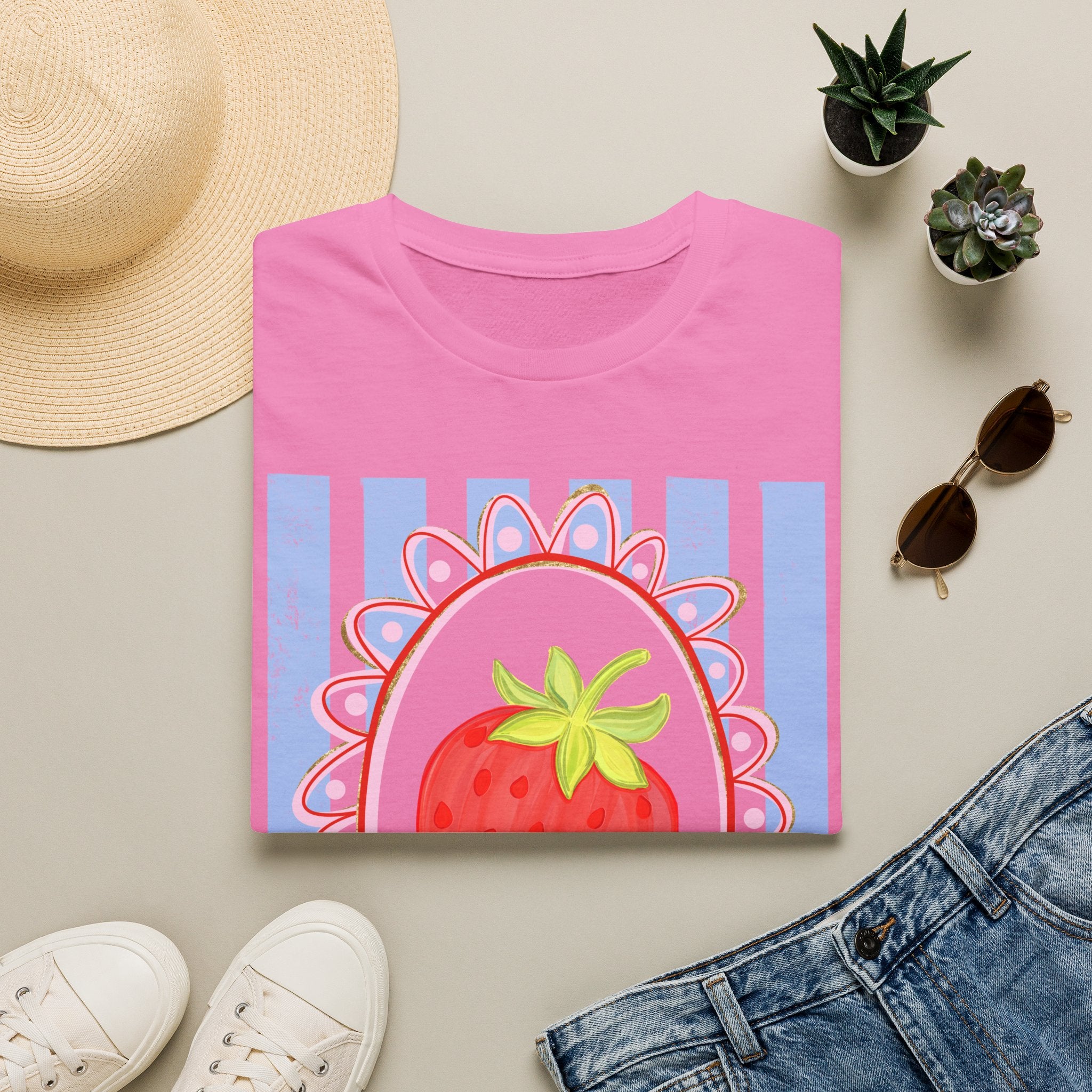 Strawberry with Frame - Gildan Soft Style