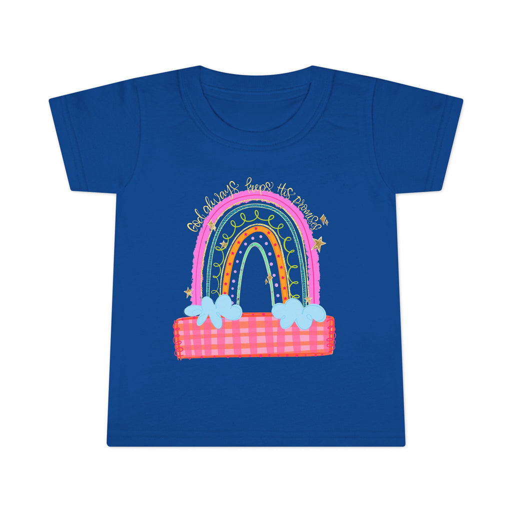 Toddler T-Shirt — Colorful Rainbow  God always keeps his promises