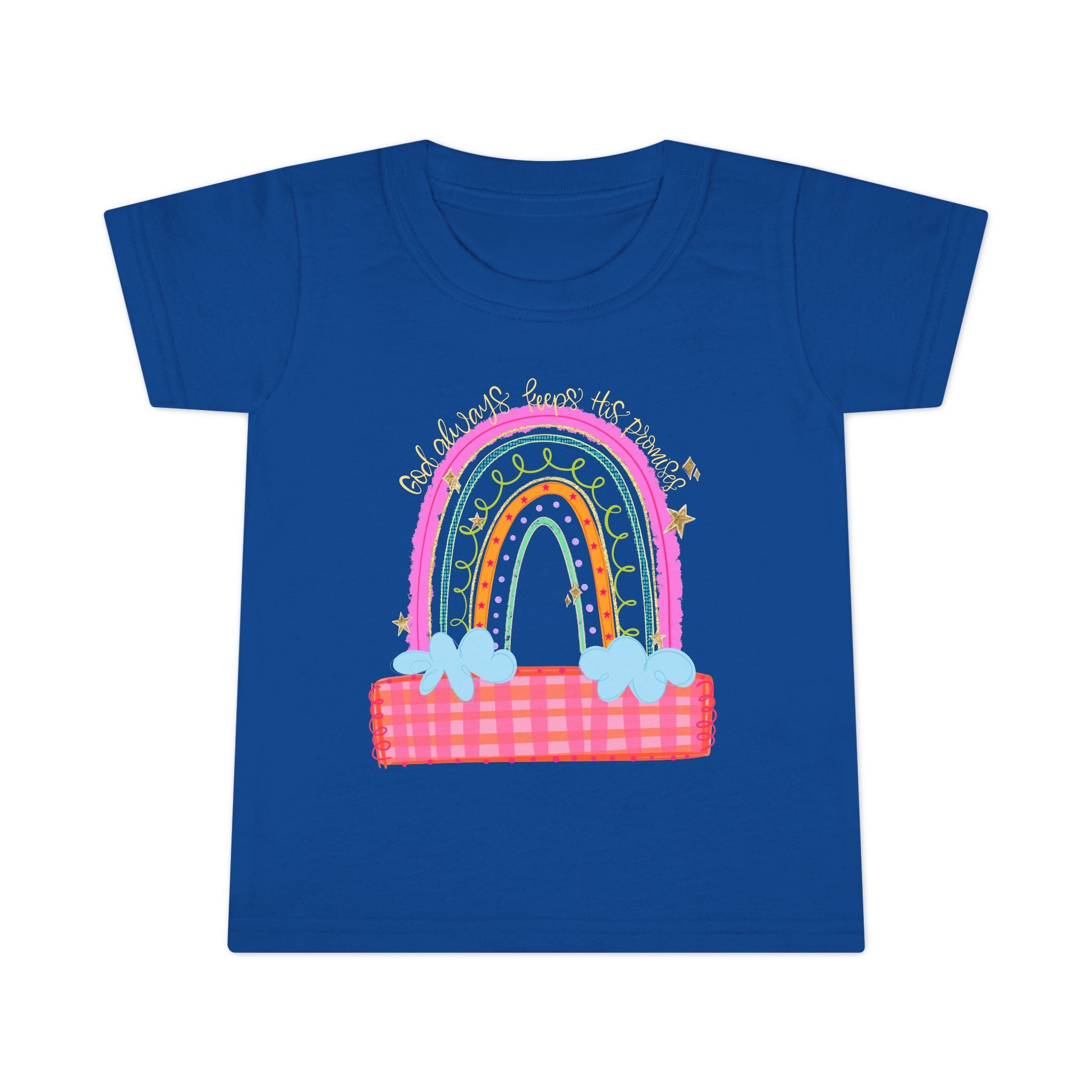 Toddler T-Shirt — Colorful Rainbow  God always keeps his promises