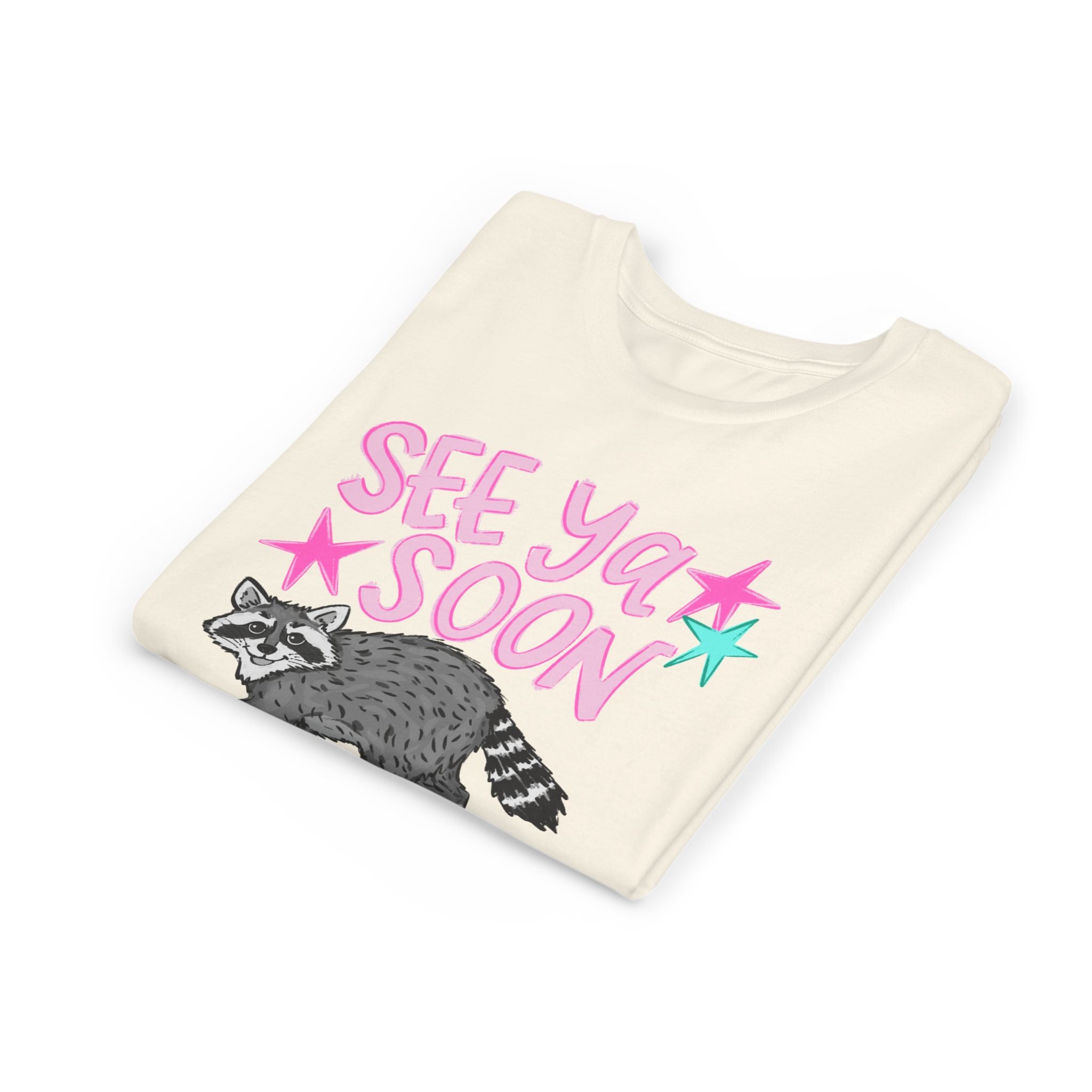 Youth Tee — "See Ya Soon" Raccoon Graphic Shirt