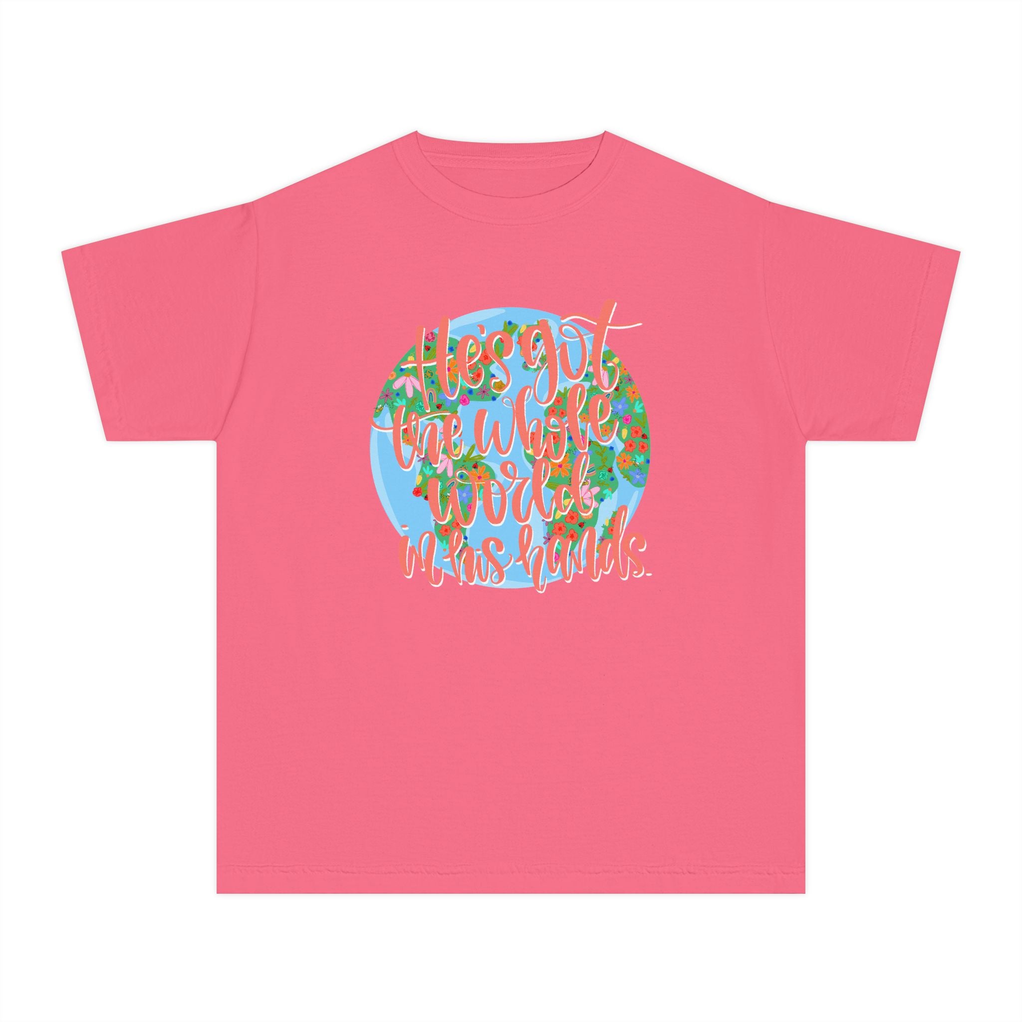 Youth Tee - 'HES GOT THE WHOLE WORLD IN HIS HANDS' Earth Graphic Kids T-Shirt