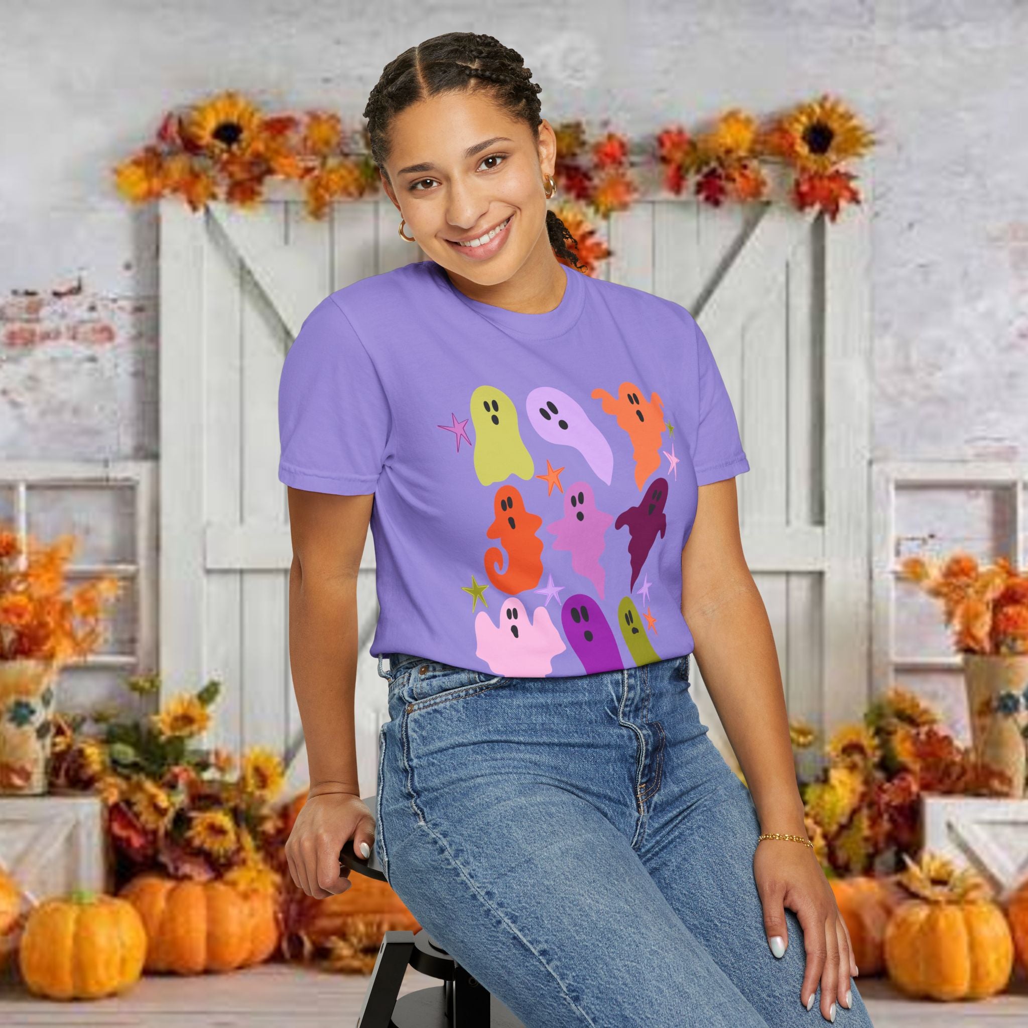 Cute Colorful Ghosts Halloween T-Shirt