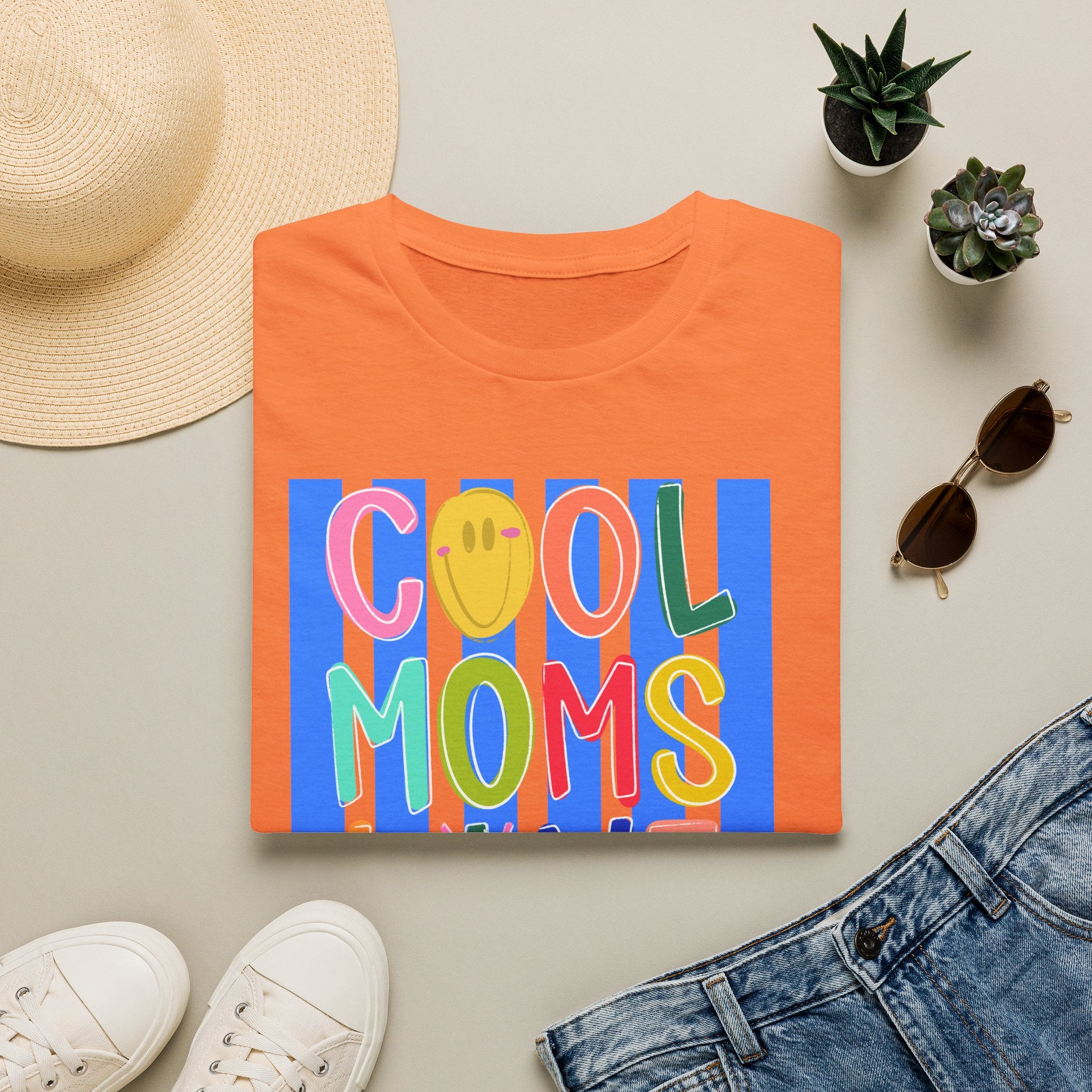 Cool Moms Live Jesus T-Shirt — Colorful Faith-Based Mom Tee