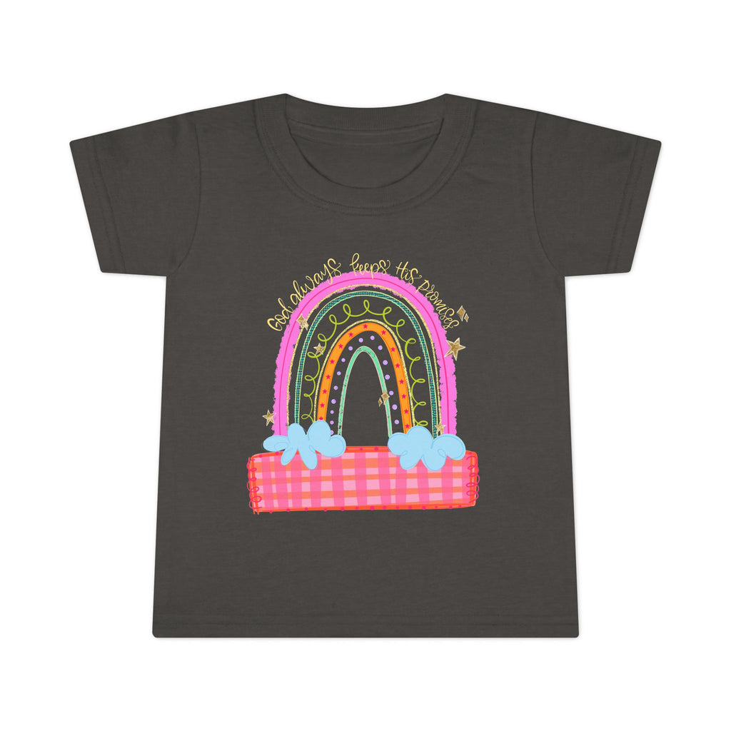 Toddler T-Shirt — Colorful Rainbow  God always keeps his promises