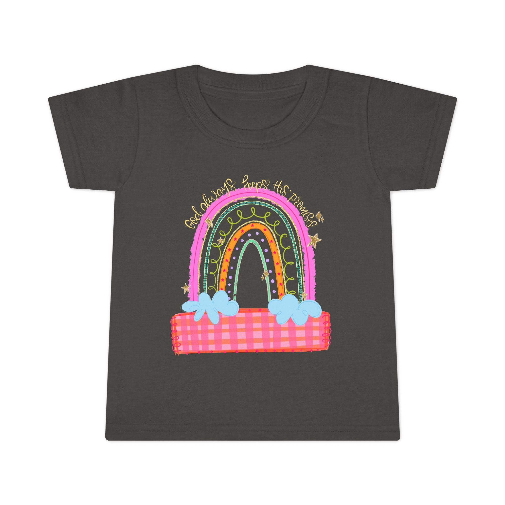Toddler T-Shirt — Colorful Rainbow  God always keeps his promises