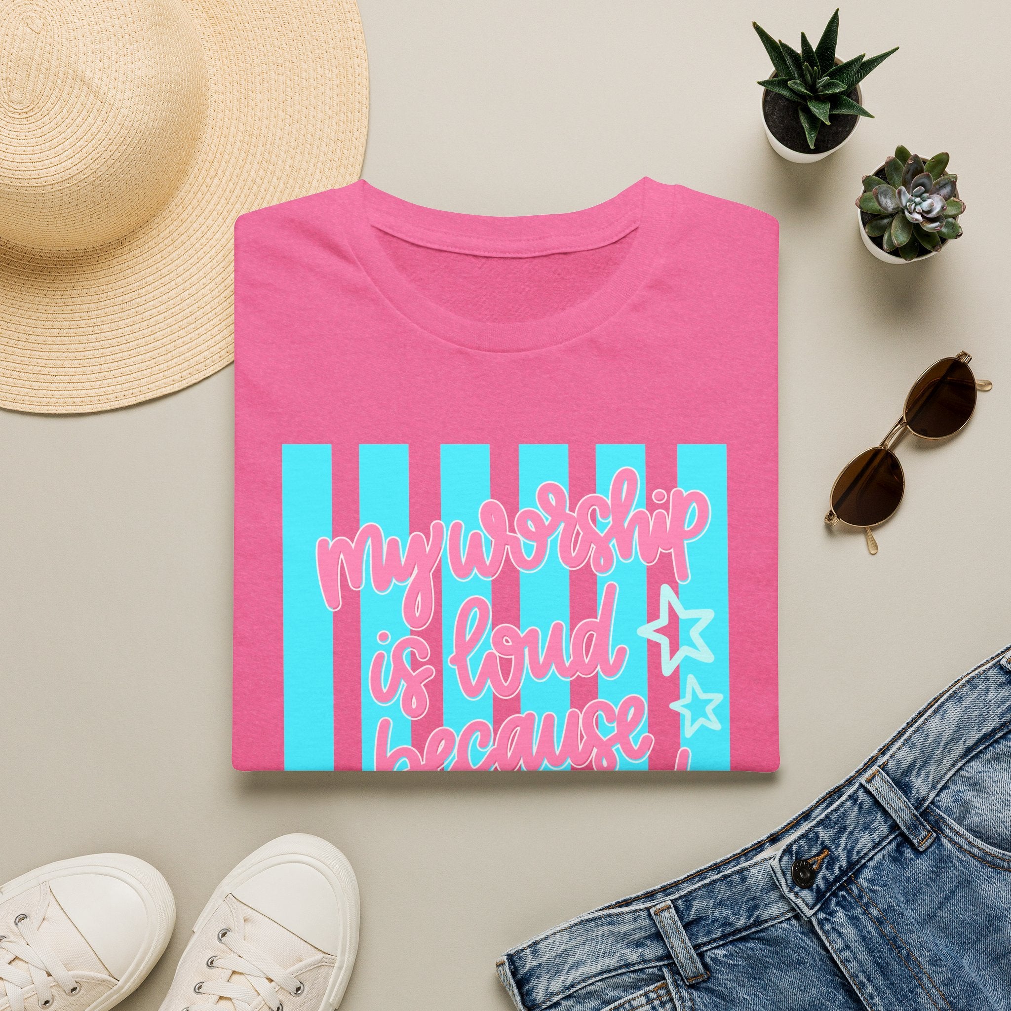"My Worship Is Loud Because My Wounds Are Deep" Inspirational Christian Tee
