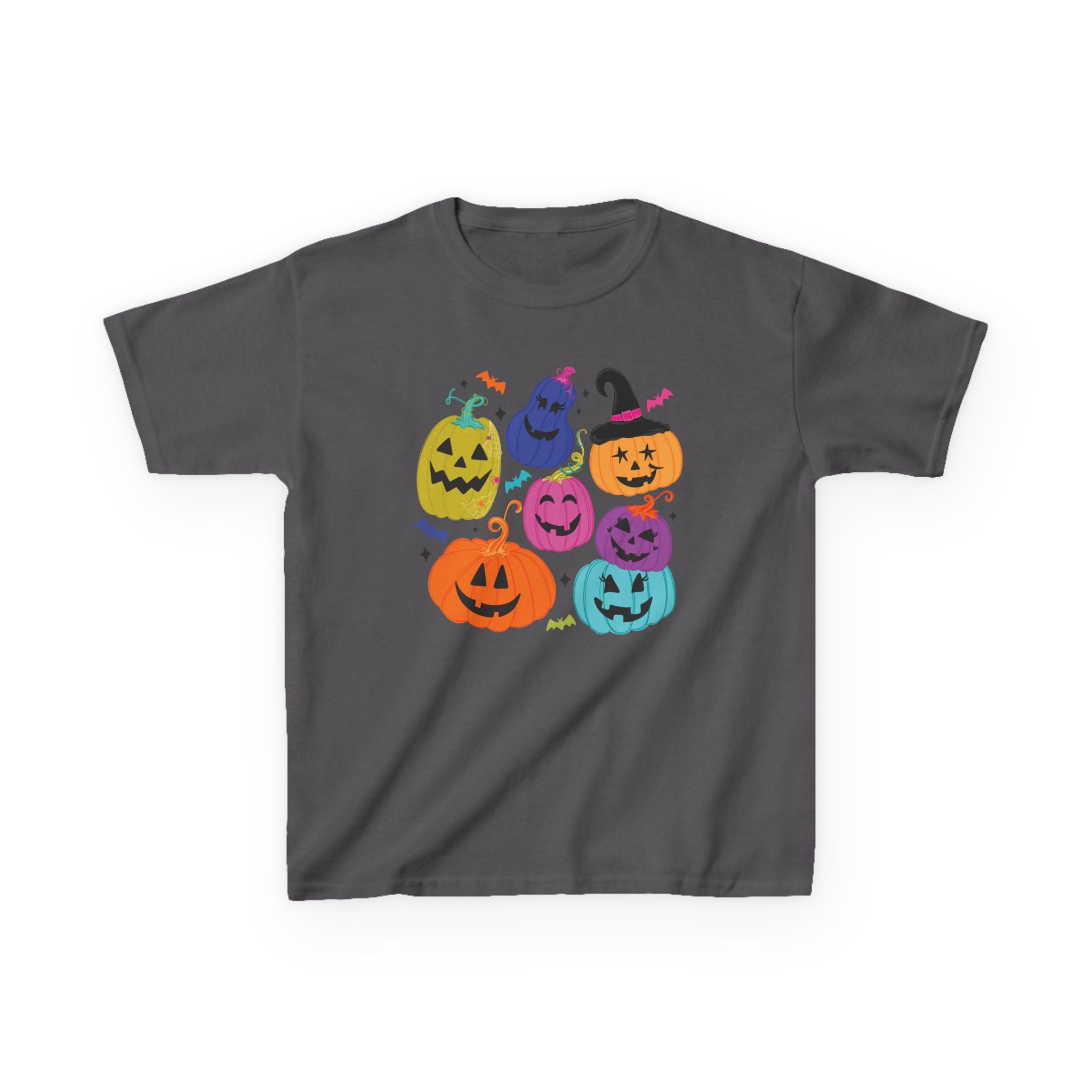 Kids Halloween Pumpkins T‑Shirt — Colorful Jack‑O'Lanterns Cute Trick or Treat Tee