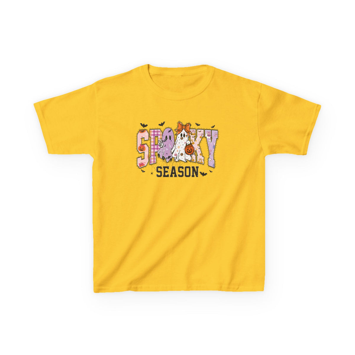 Kids Spooky Season Cute Ghost & Pumpkin Shirt