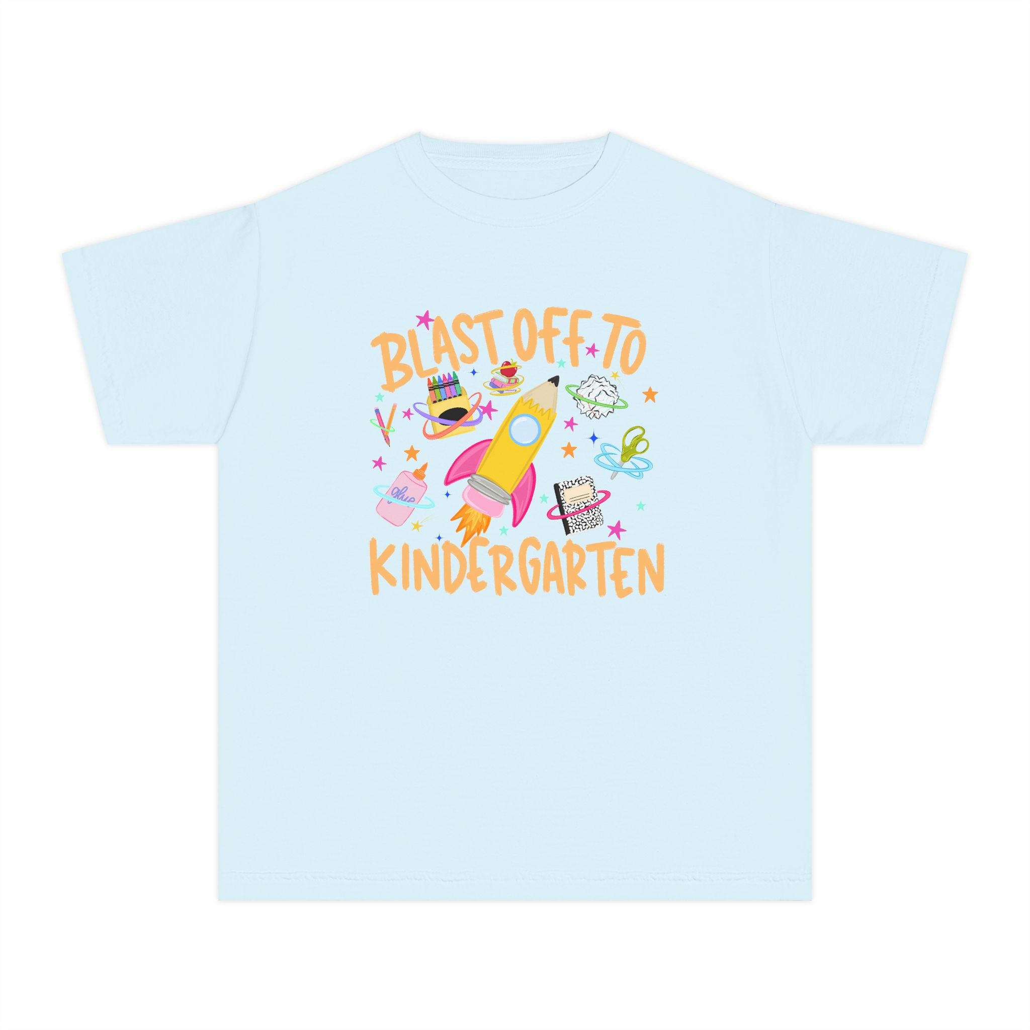 "Blast Off to Kindergarten" Rocket Back-to-School Shirt