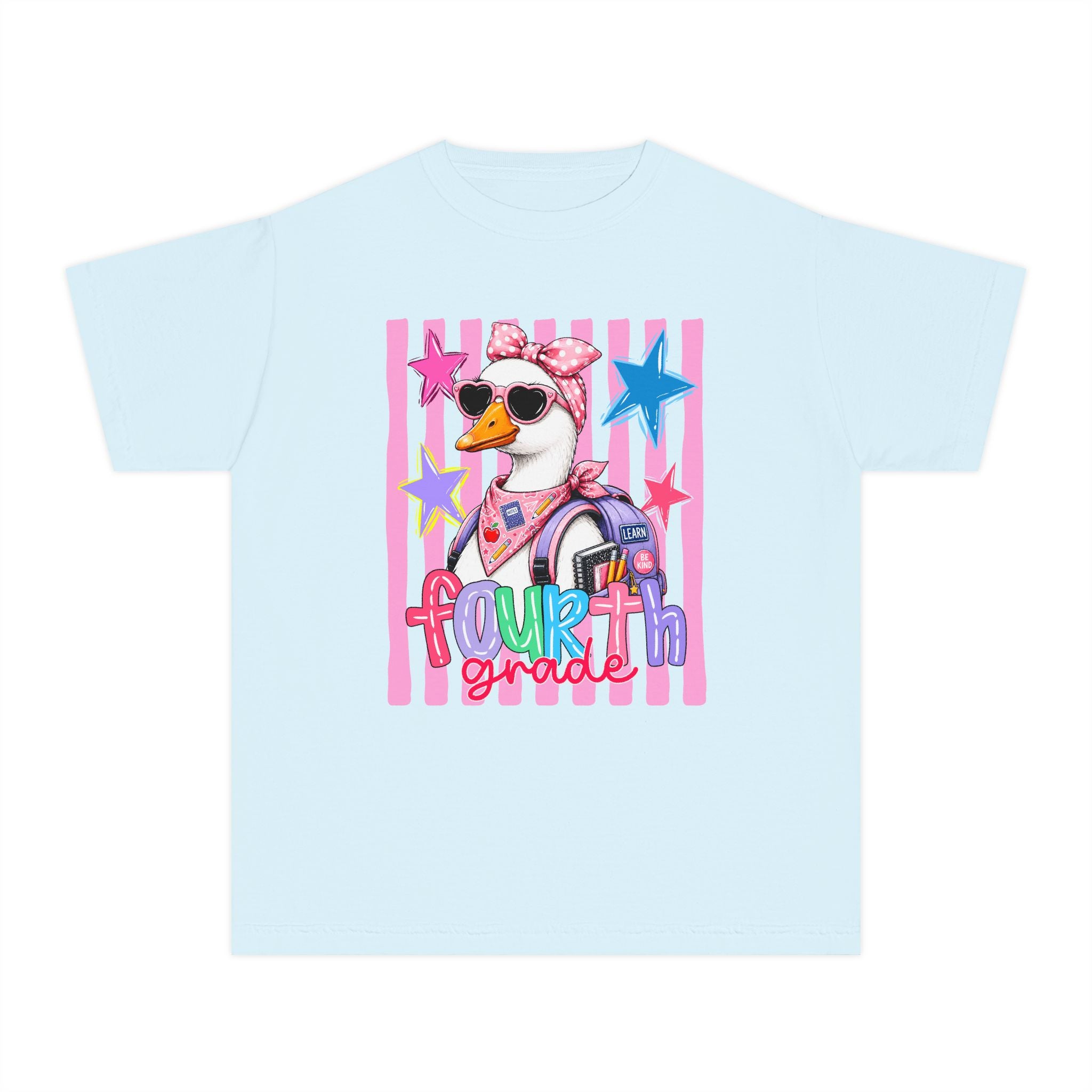 Fourth Grade Girl Duck Youth Tee — Cute Back-to-School Shirt for Girls