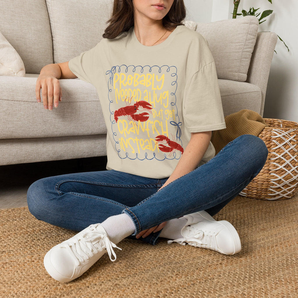 Probably Needed A Hug T-Shirt — Cute Lobster Graphic, Funny Self-Care Tee