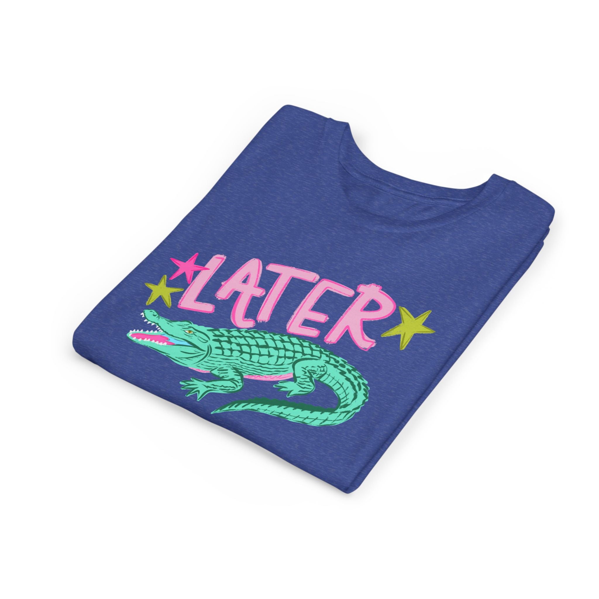 Youth Tee — "Later/After While" Retro Crocodile Graphic