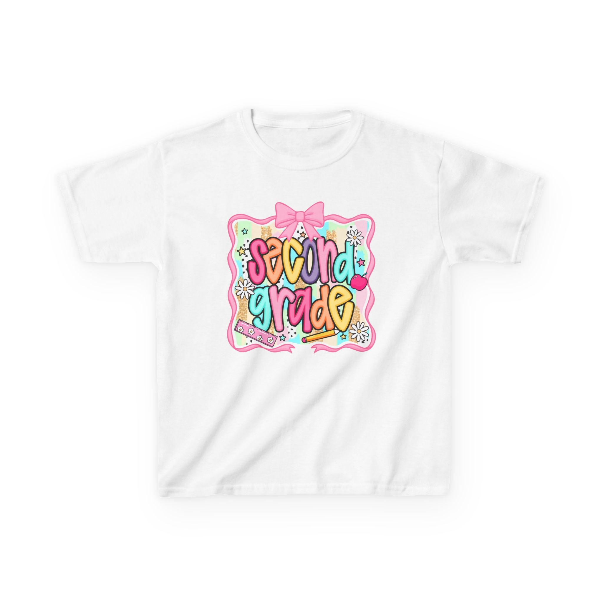 Second Grade Kids T‑Shirt — Cute Back‑to‑School Graphic Tee