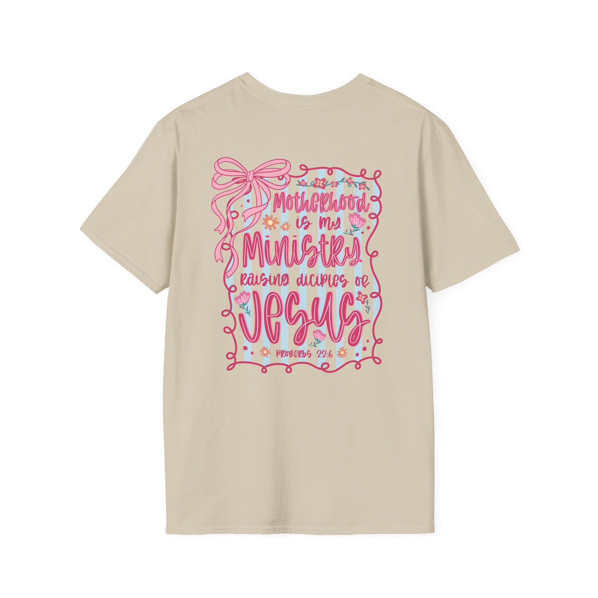 Motherhood is my Ministry Tee – Pink Ribbon Mom Graphic T-Shirt