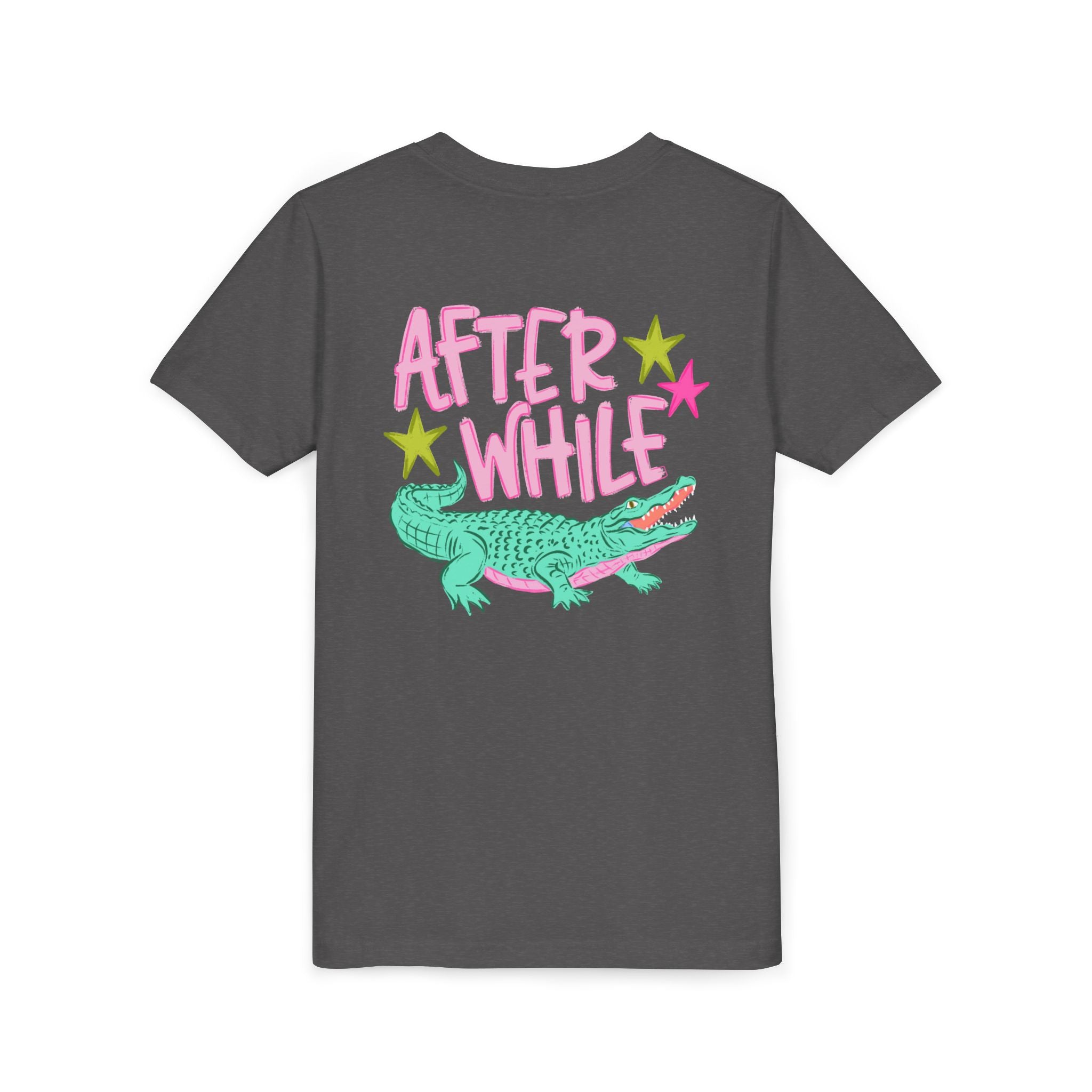 Youth Tee — "Later/After While" Retro Crocodile Graphic