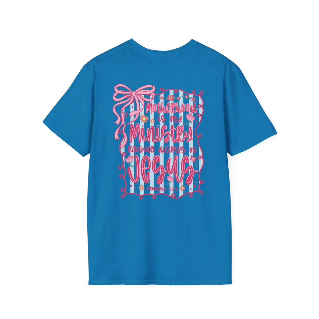 Motherhood is my Ministry Tee – Pink Ribbon Mom Graphic T-Shirt