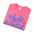 Made for More T-Shirt (Blue Font) — Inspirational Script Tee with Floral Accents