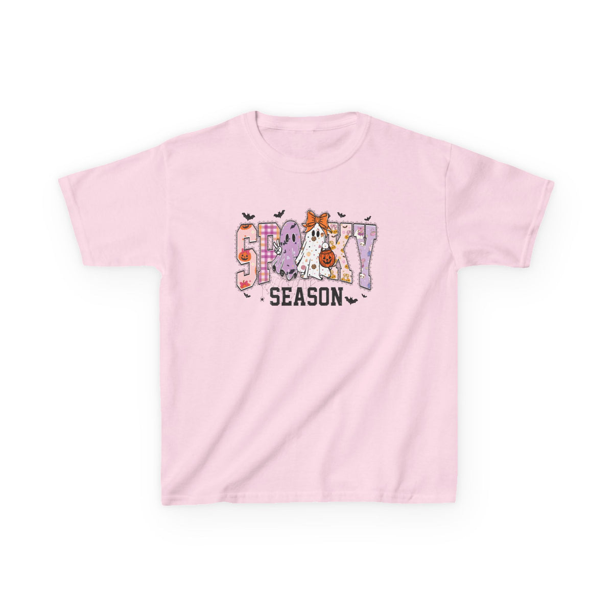 Kids Spooky Season Cute Ghost & Pumpkin Shirt