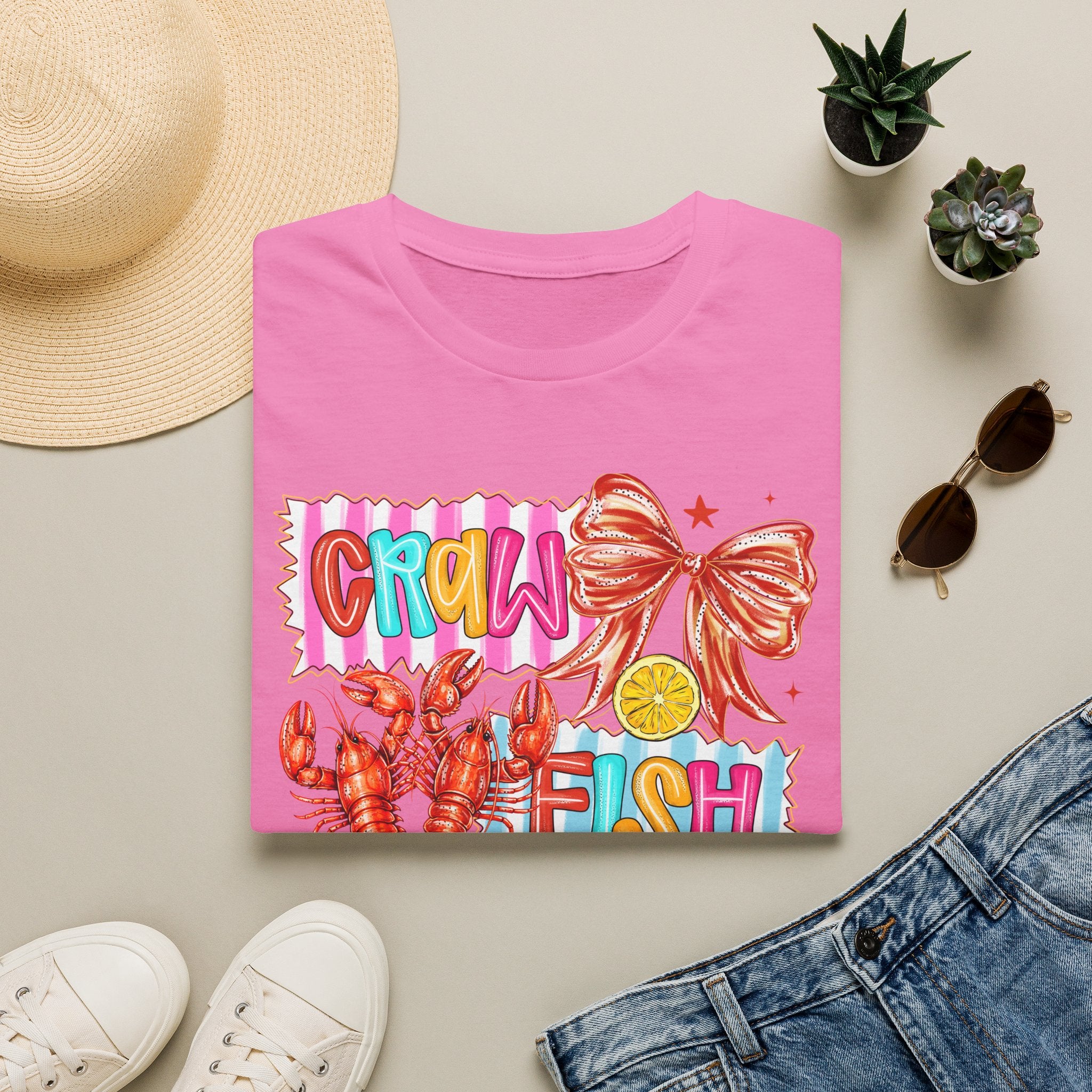 Crawfish Season T-Shirt — Colorful Cajun Seafood Graphic Tee