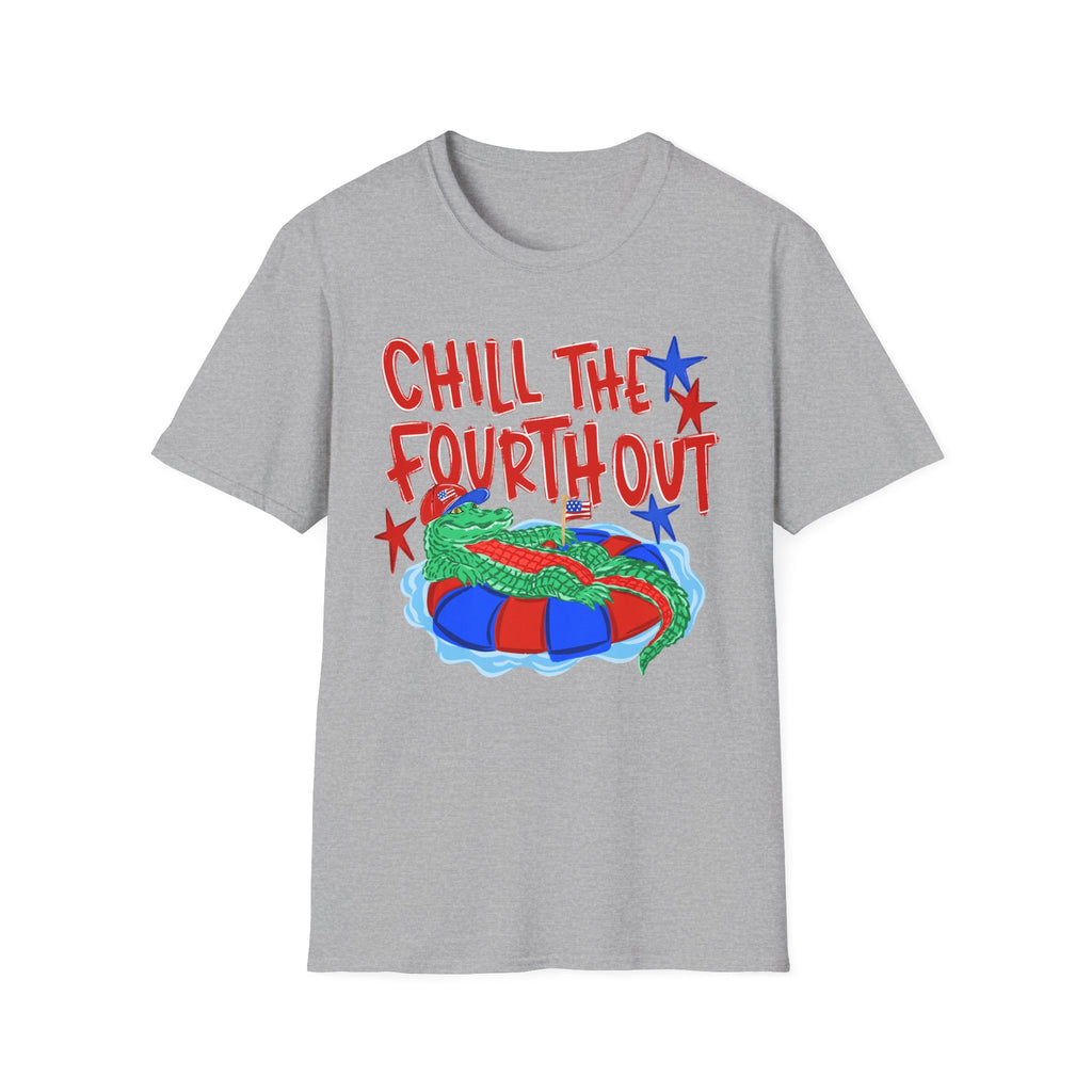 T-Shirt — “Chill the Fourth Out” Patriotic Alligator July 4th Tee