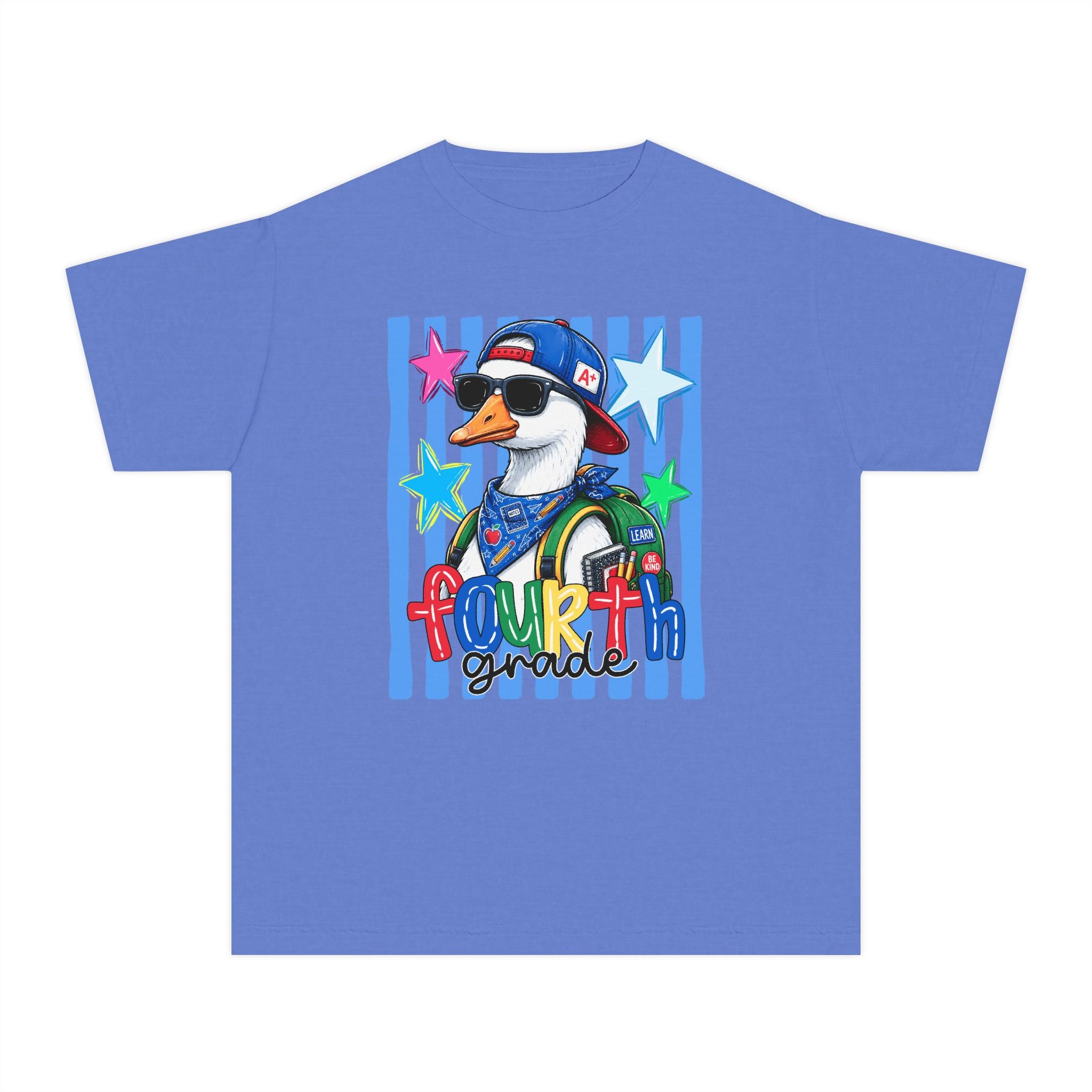 Fourth Grade Boy Duck Youth Tee — Back-to-School Cute Class Shirt