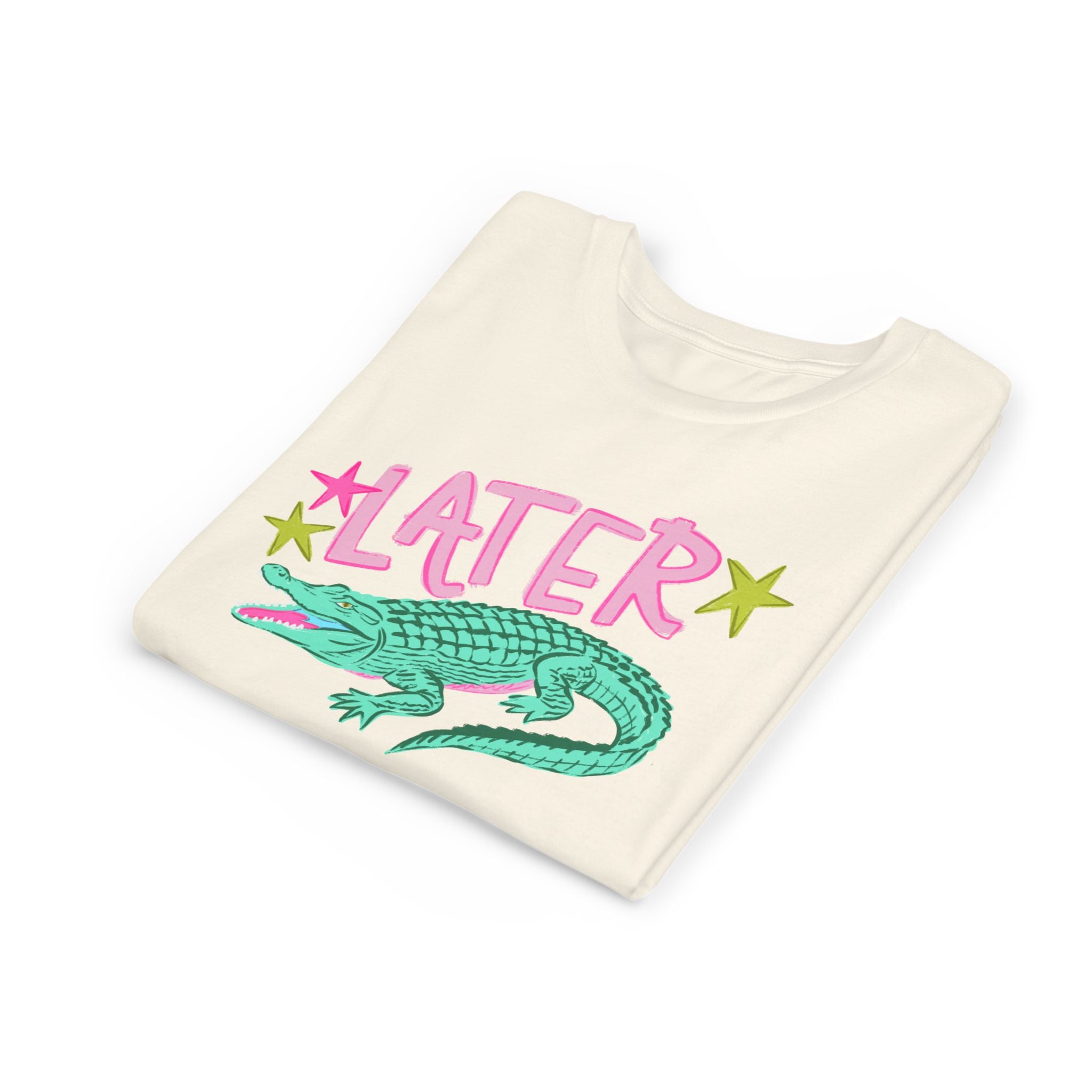 Youth Tee — "Later/After While" Retro Crocodile Graphic