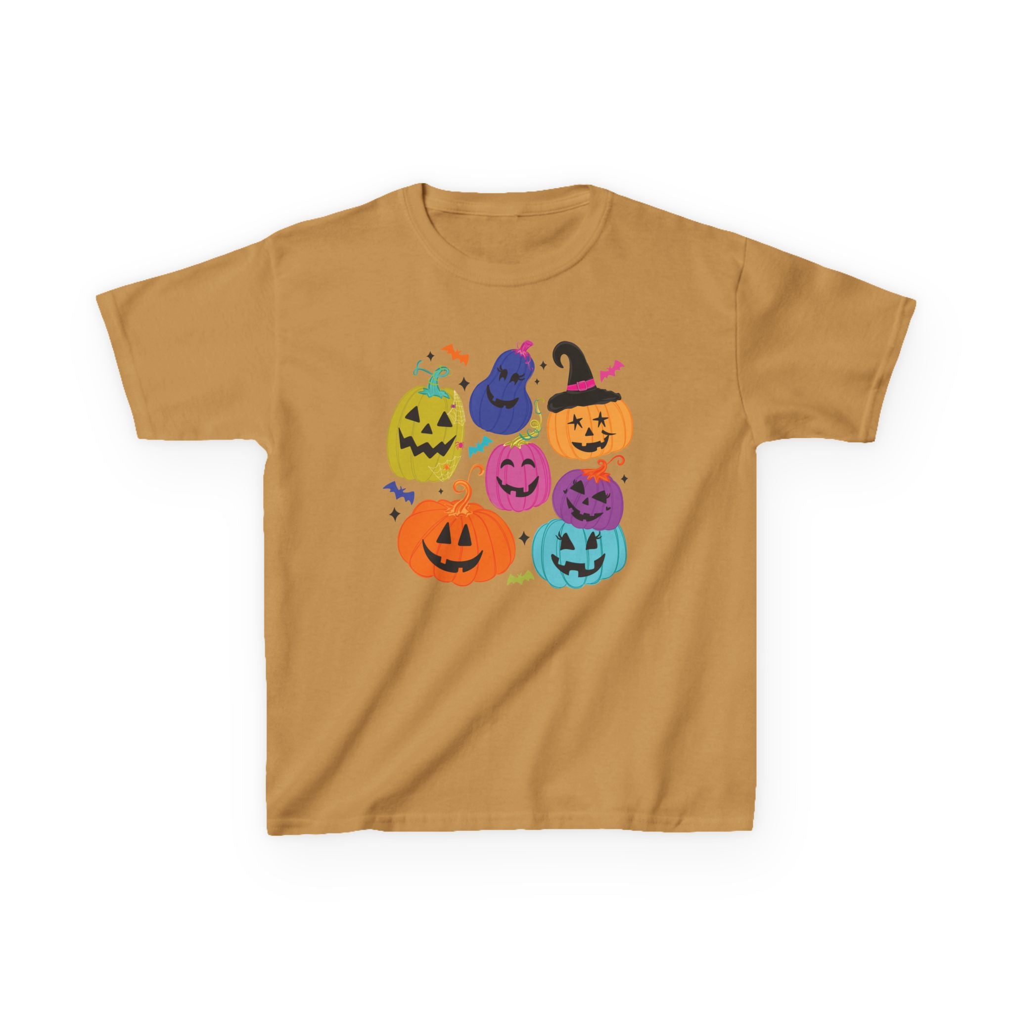 Kids Halloween Pumpkins T‑Shirt — Colorful Jack‑O'Lanterns Cute Trick or Treat Tee