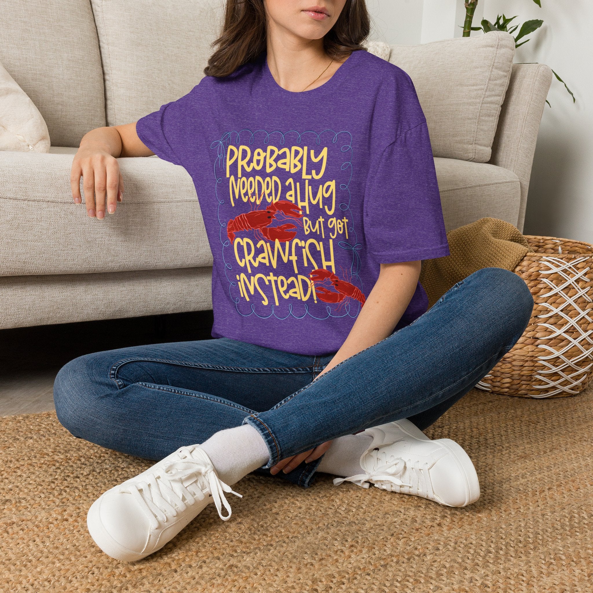 Probably Needed A Hug T-Shirt — Cute Lobster Graphic, Funny Self-Care Tee