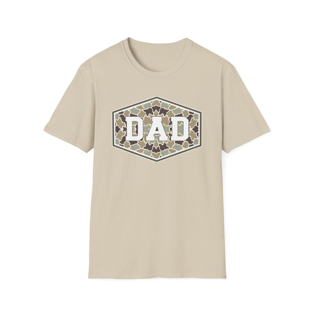 Dad Camo Badge- Gildan Soft Style