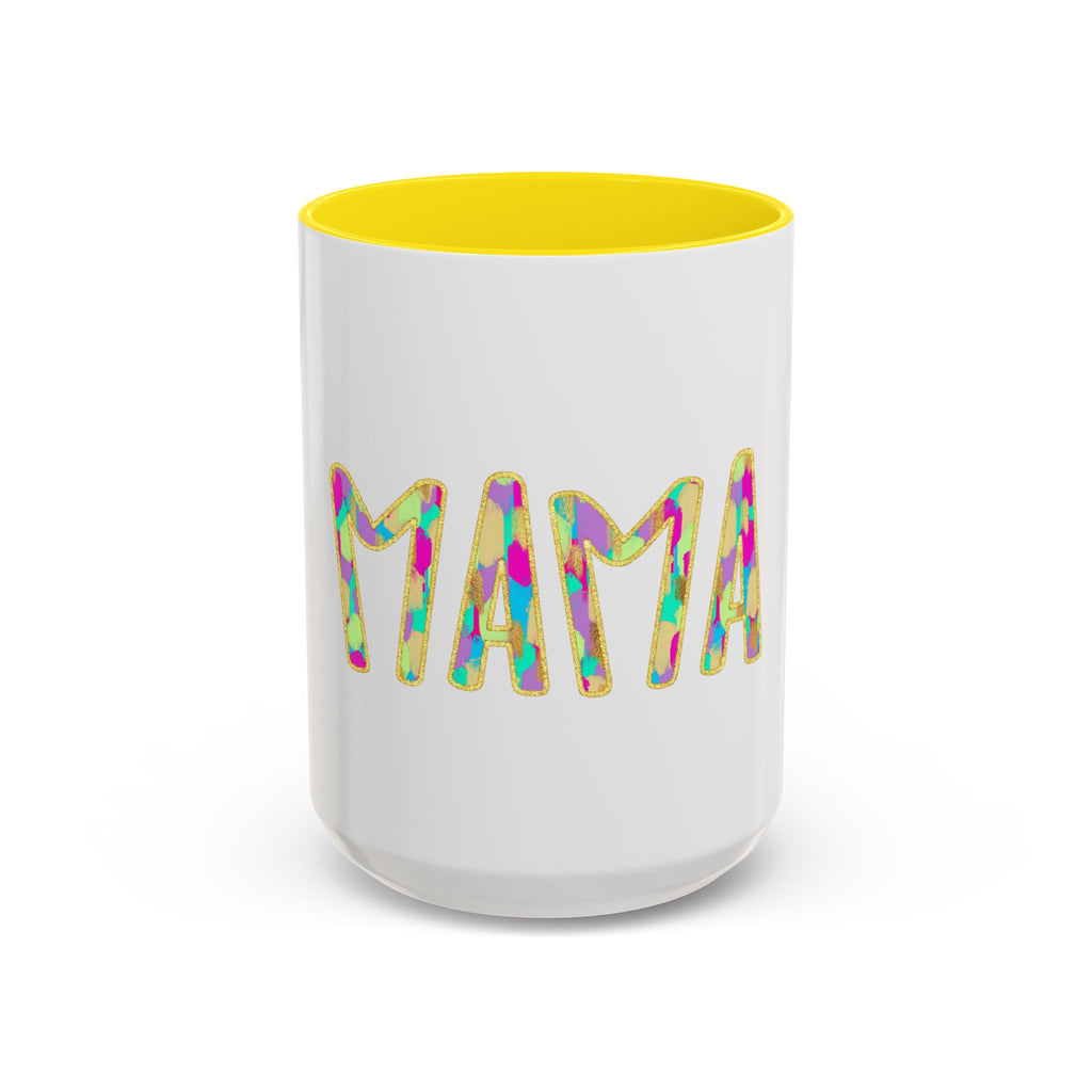 Mama Colorful Confetti Accent Coffee Mug — 11/15oz