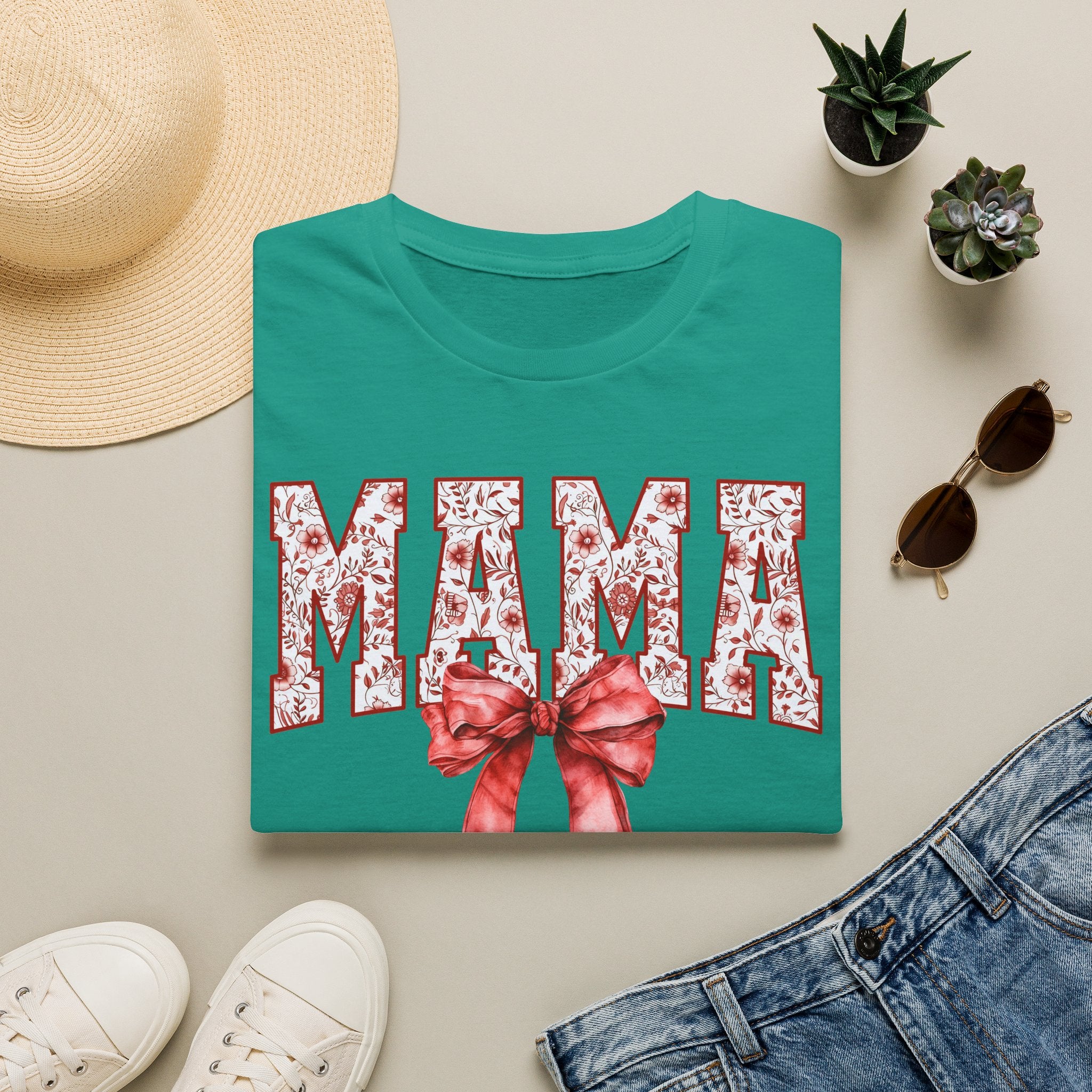 Mama Floral Bow T-Shirt — Mom Mother's Day Gift