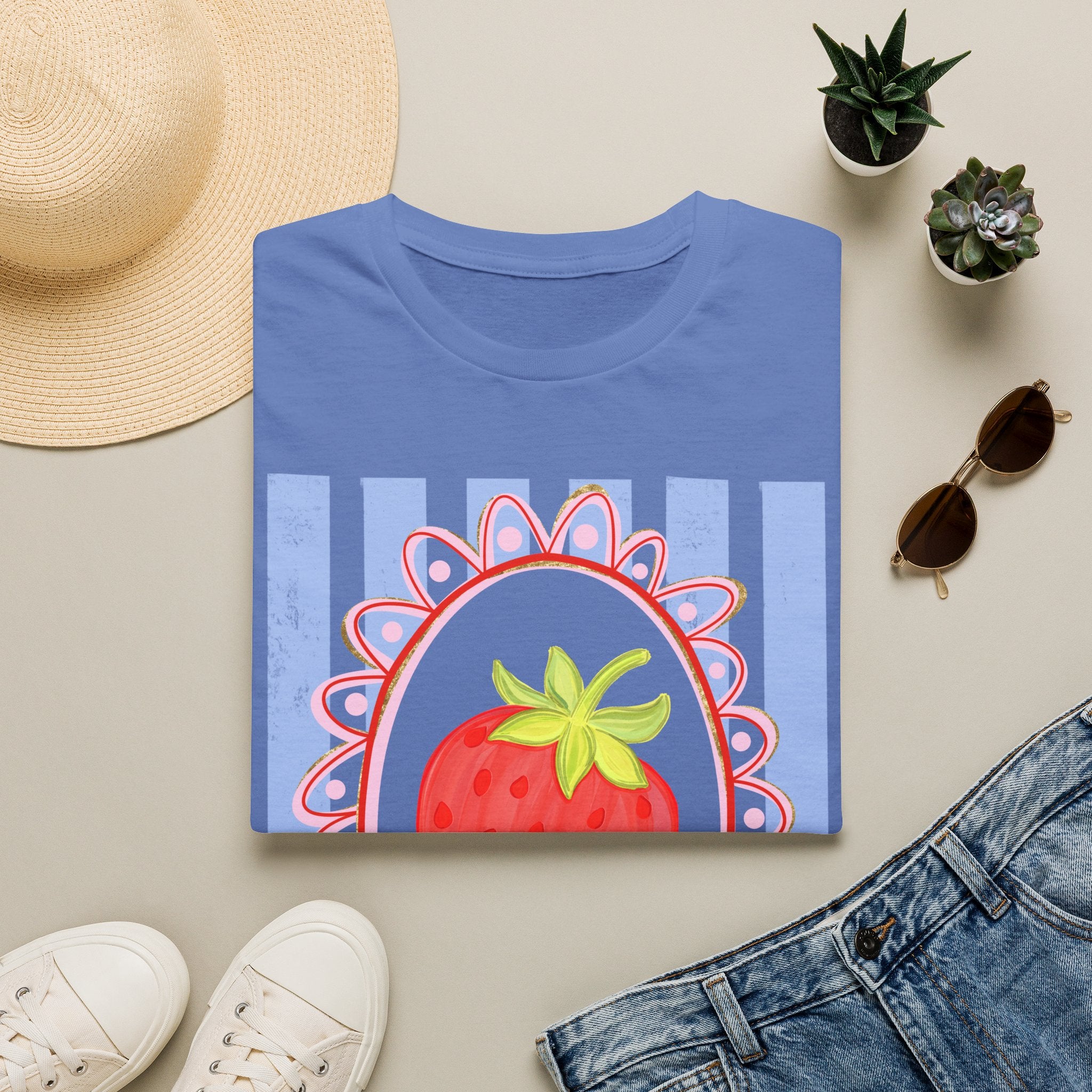 Strawberry with Frame - Gildan Soft Style