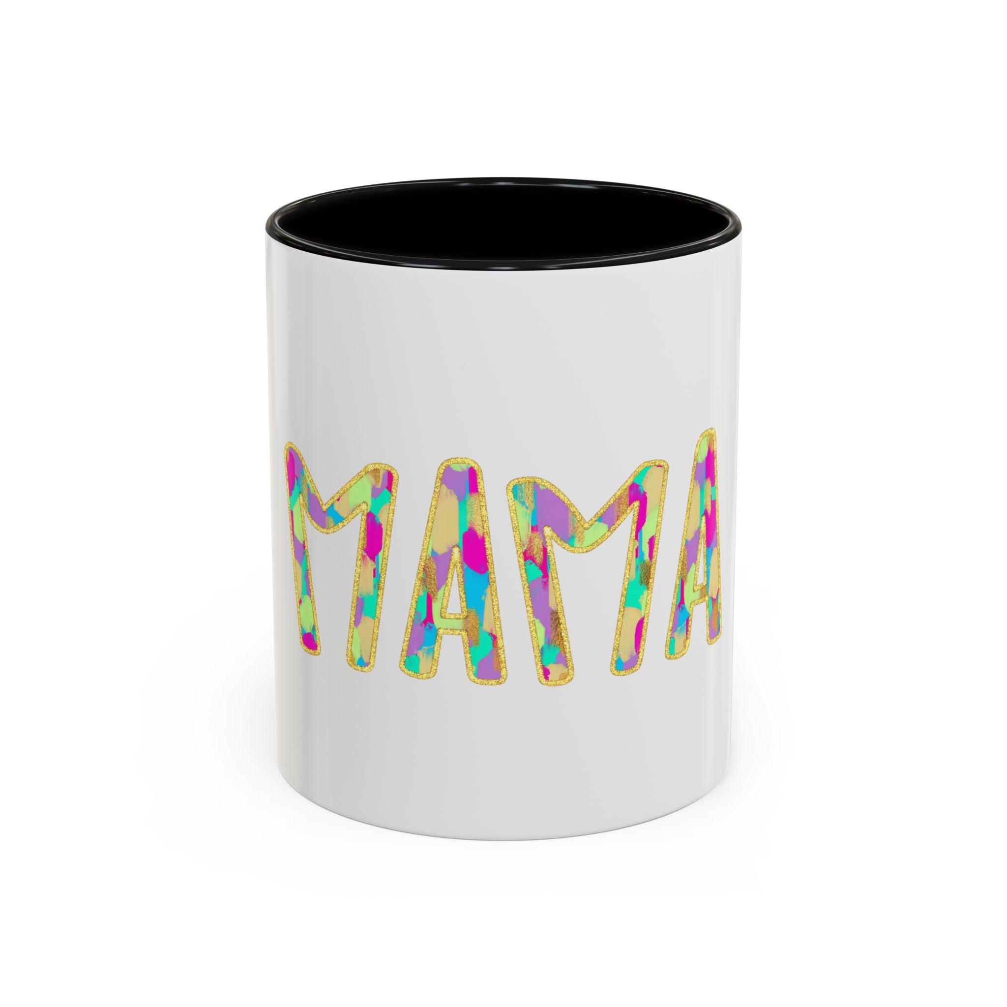 Mama Colorful Confetti Accent Coffee Mug — 11/15oz