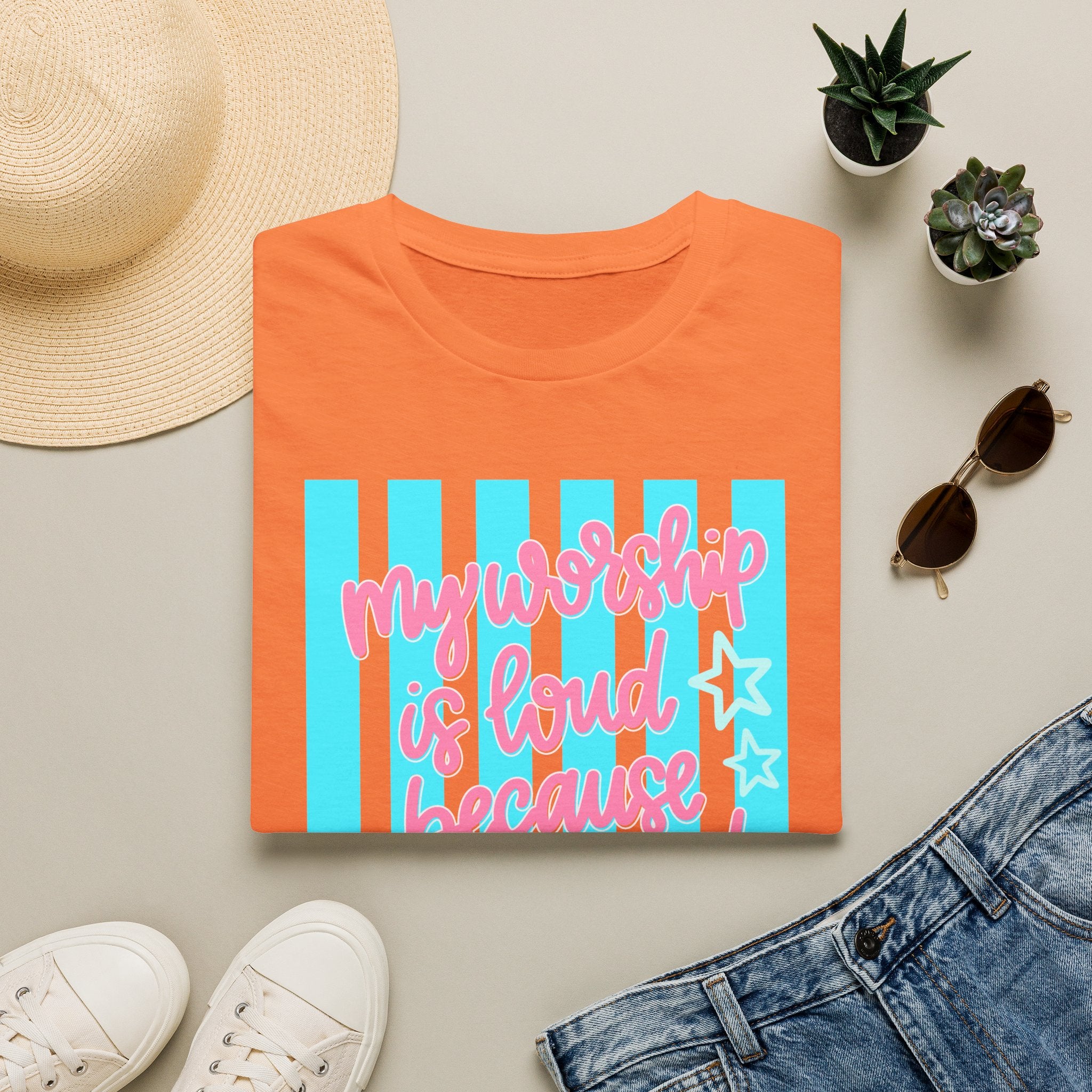 "My Worship Is Loud Because My Wounds Are Deep" Inspirational Christian Tee