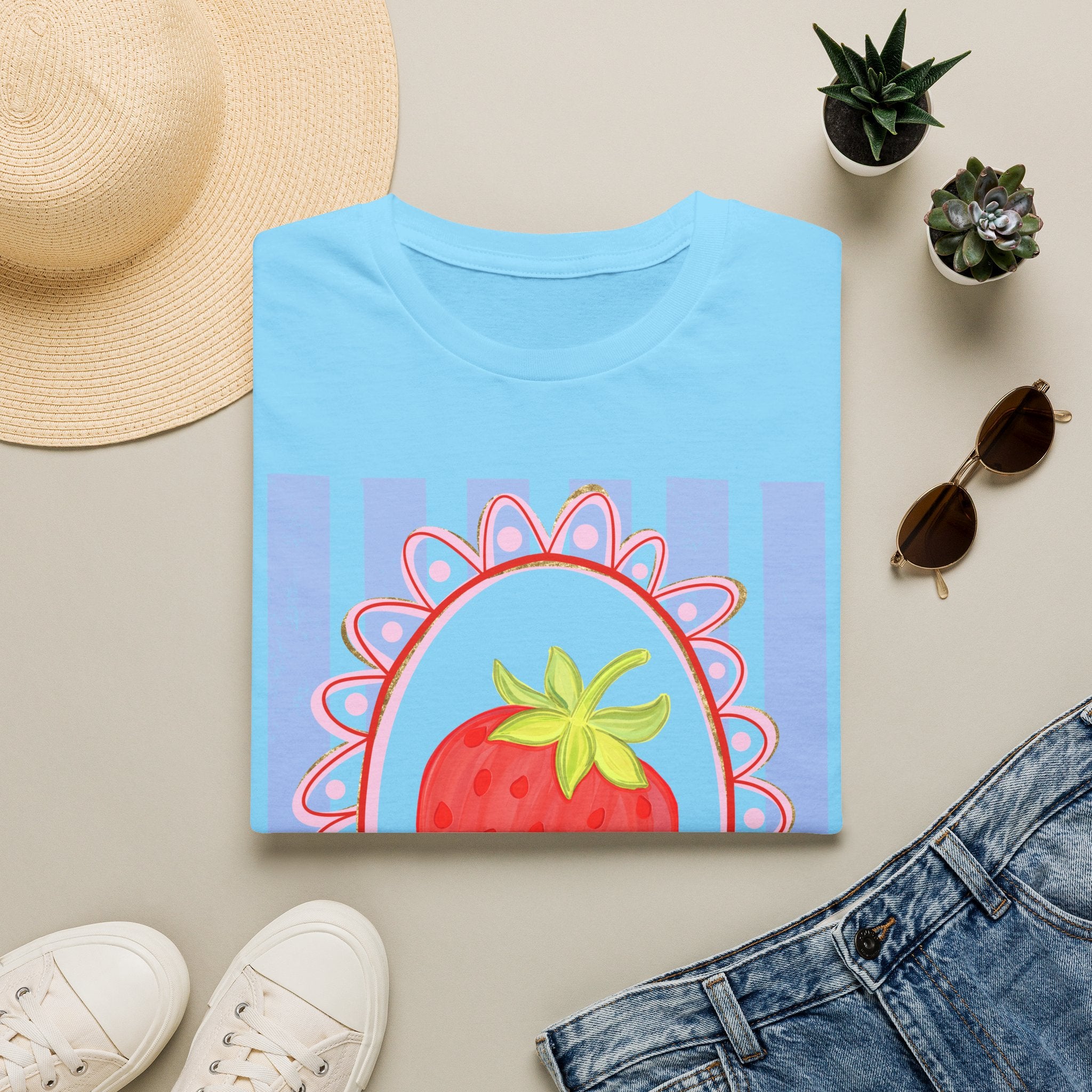 Strawberry with Frame - Gildan Soft Style