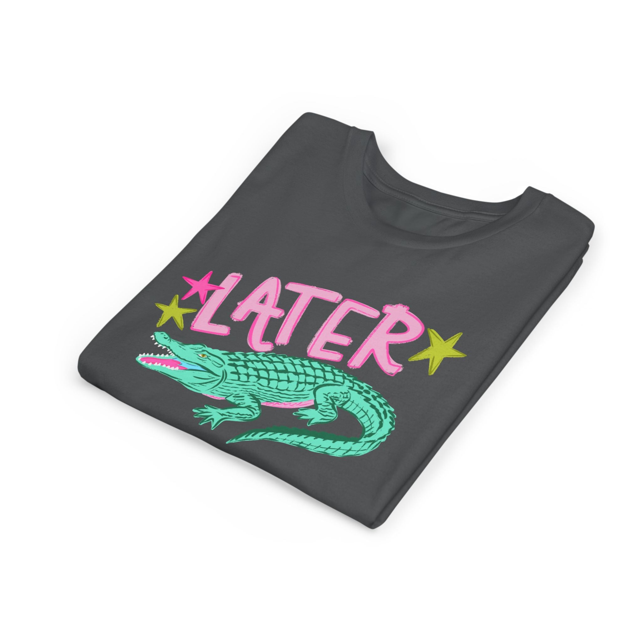 Youth Tee — "Later/After While" Retro Crocodile Graphic