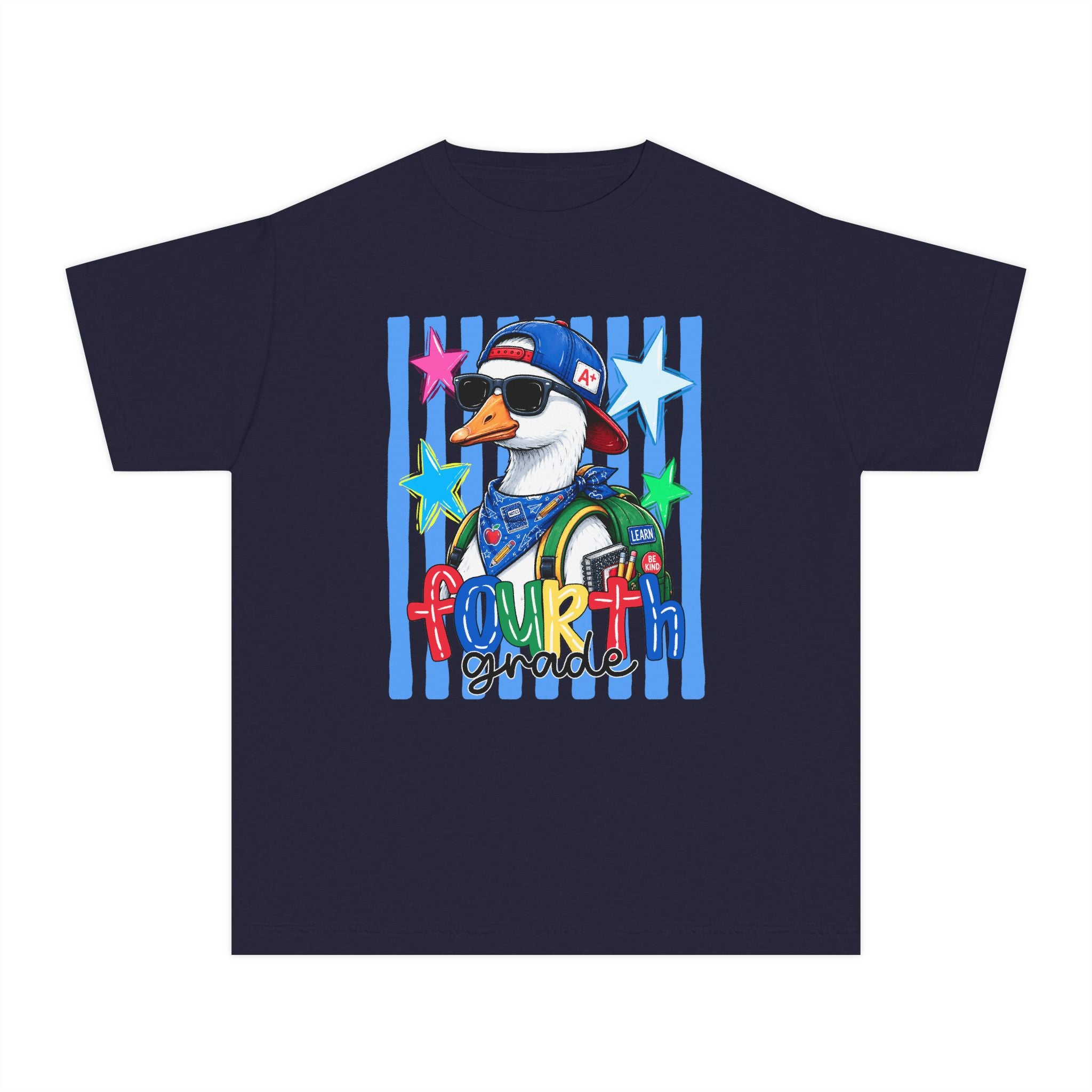 Fourth Grade Boy Duck Youth Tee — Back-to-School Cute Class Shirt