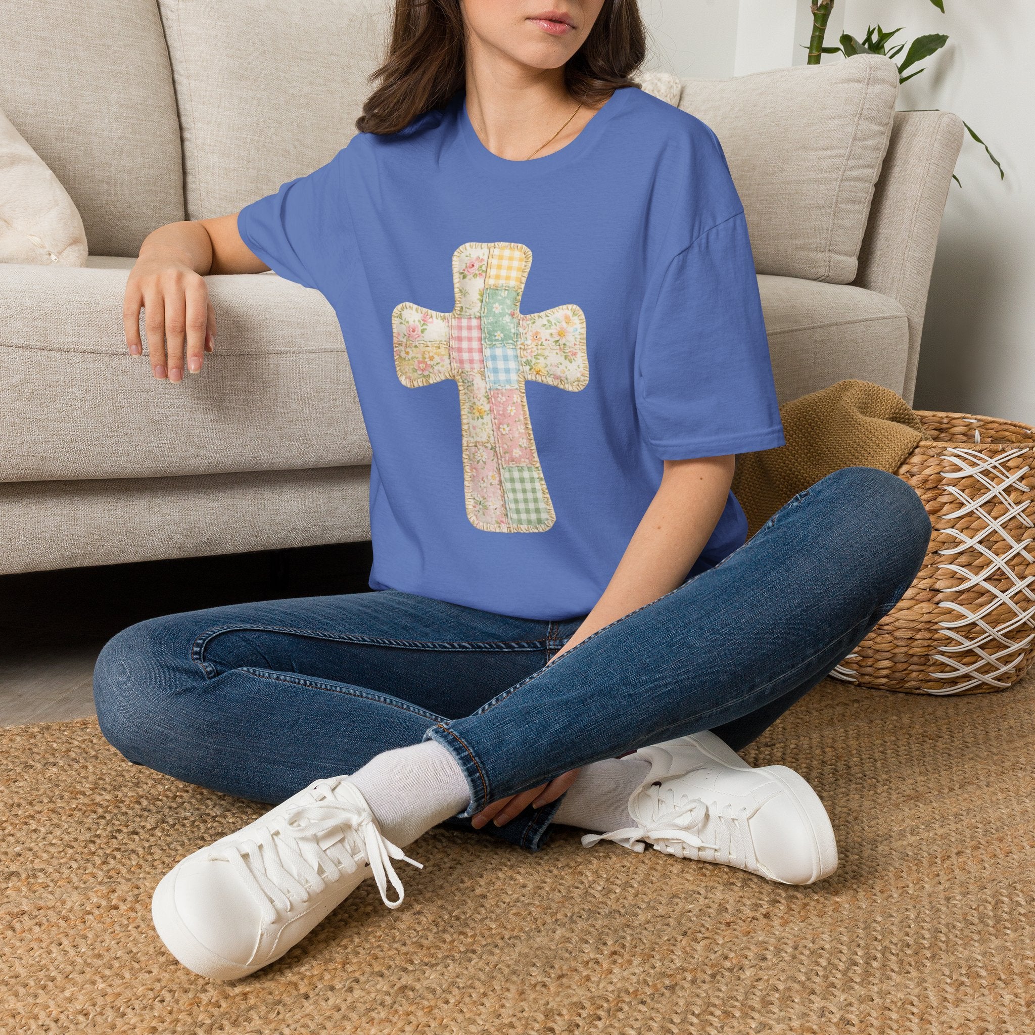 Patchwork Cross - Gildan Soft Style