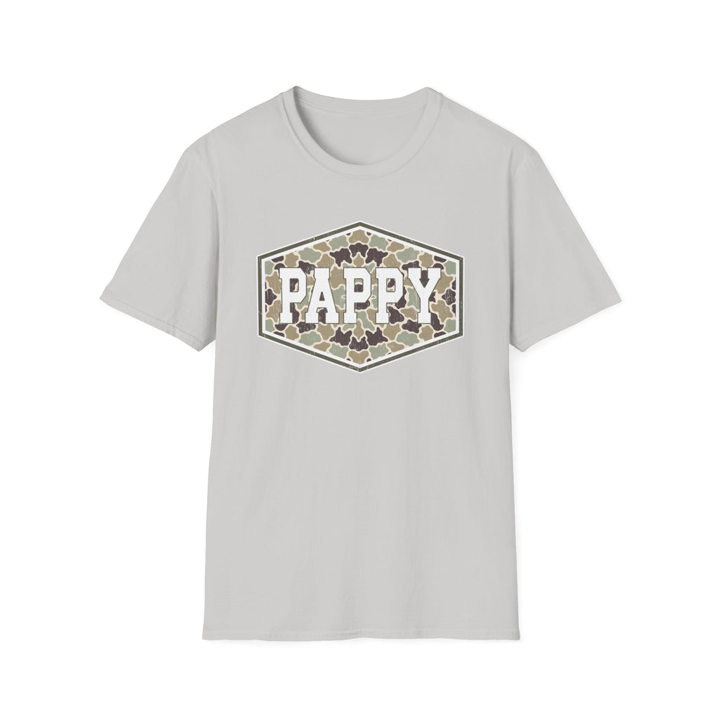 Pappy Camo Badge T-Shirt — Vintage Military-Inspired 'PAPPY' Tee for Dads & Grandfathers