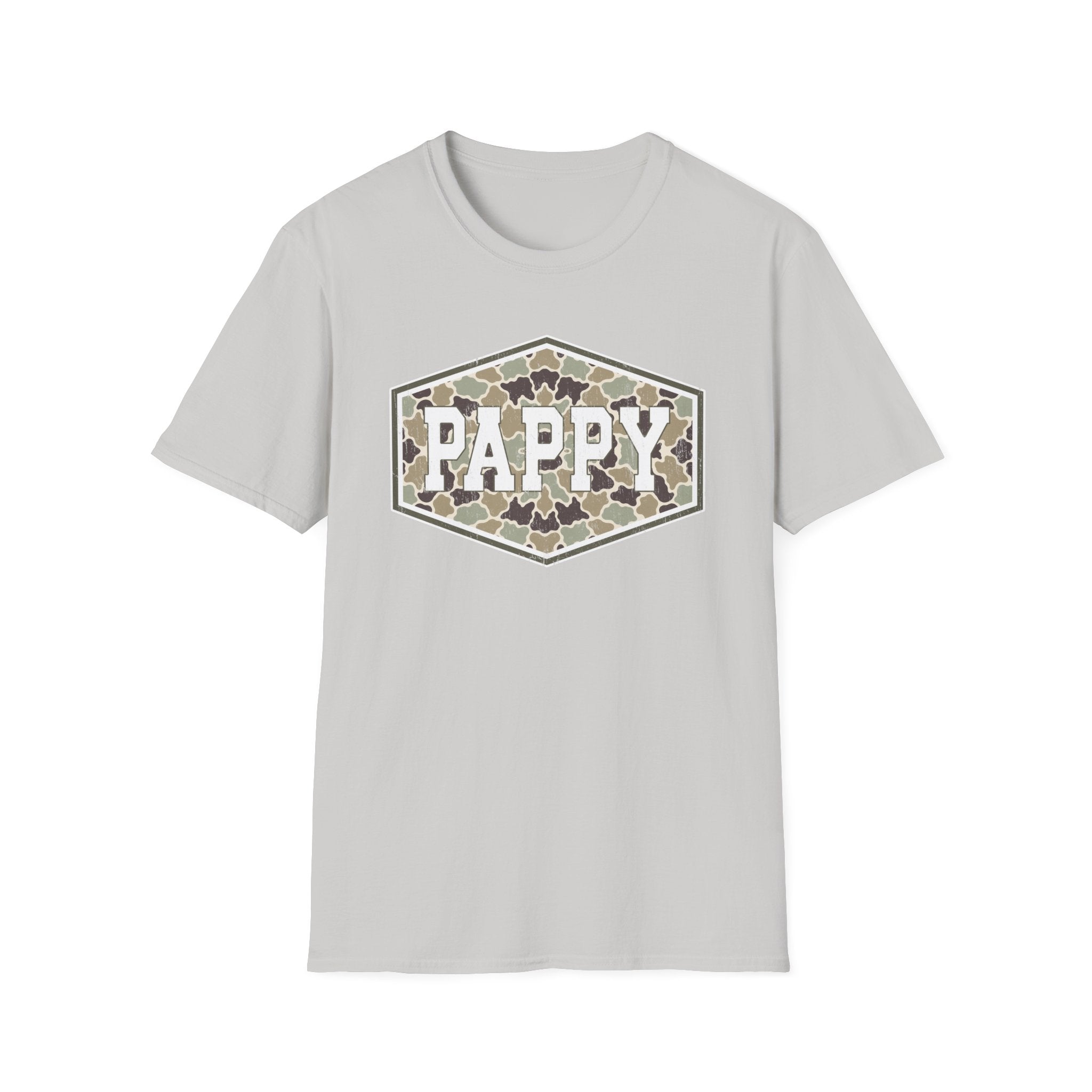 Pappy Camo Badge T-Shirt — Vintage Military-Inspired 'PAPPY' Tee for Dads & Grandfathers