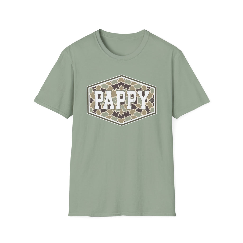 Pappy Camo Badge T-Shirt — Vintage Military-Inspired 'PAPPY' Tee for Dads & Grandfathers