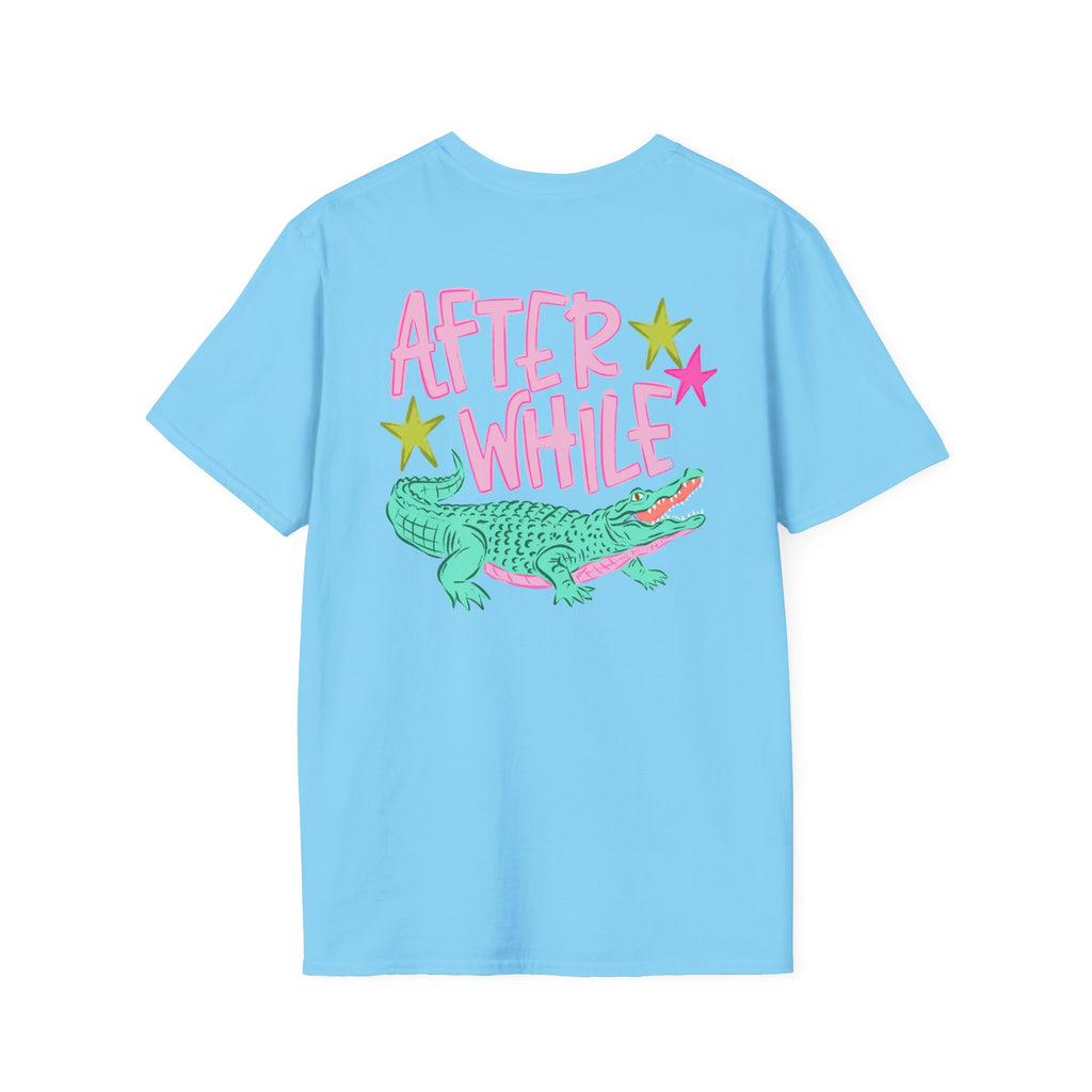Later Croc Graphic T-Shirt — Retro Pastel Alligator Tee