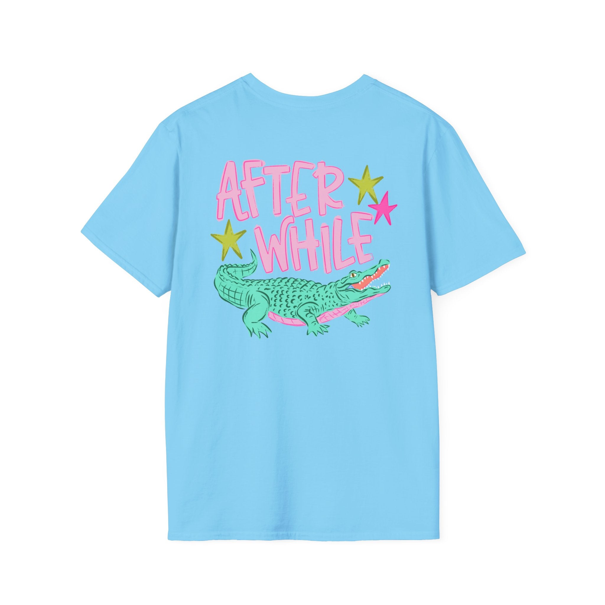 Later Croc Graphic T-Shirt — Retro Pastel Alligator Tee