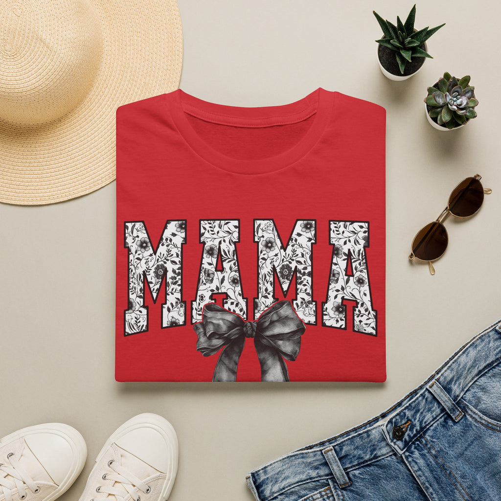 Mama Floral Bow T-Shirt — Cute Mother’s Day Graphic Tee