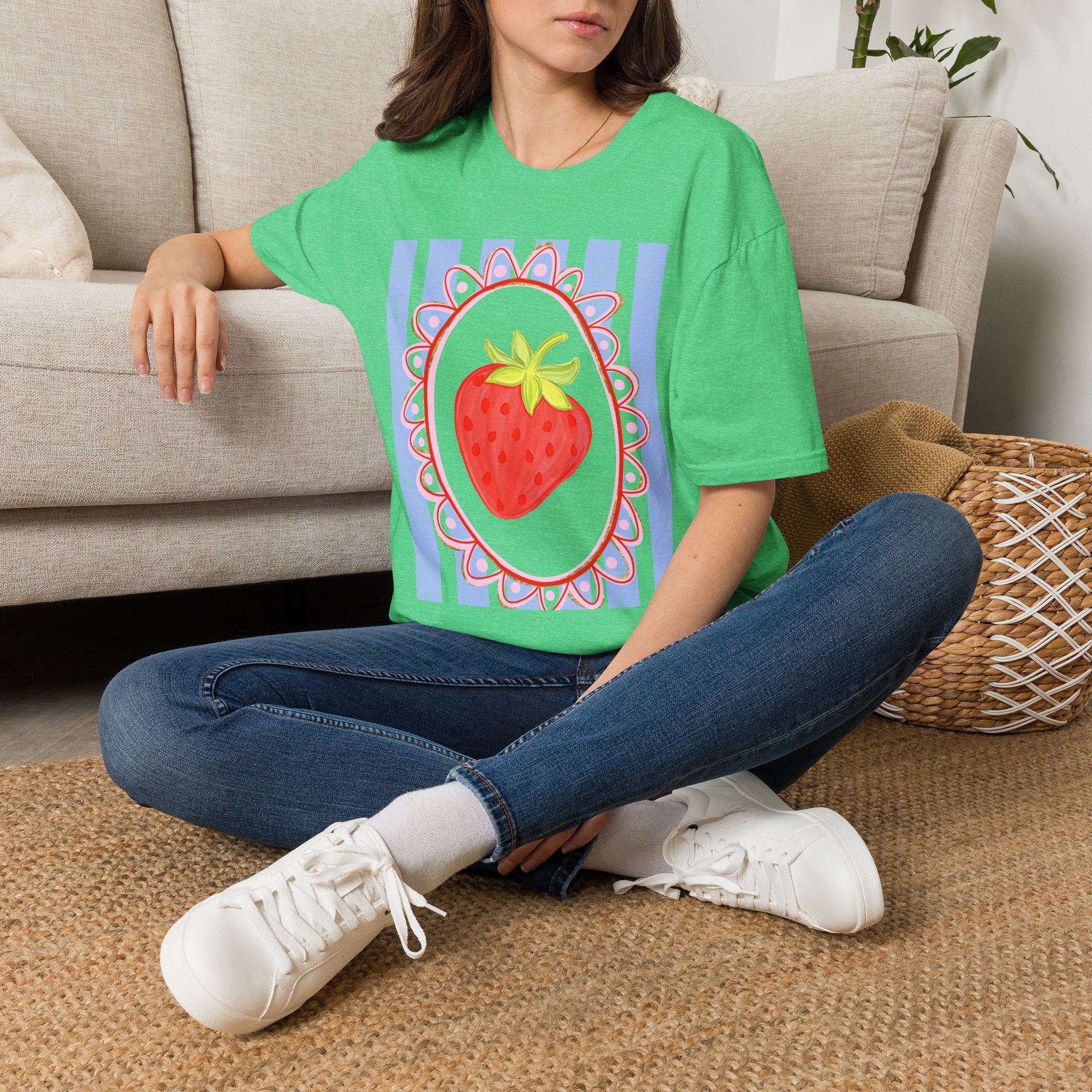 Strawberry with Frame - Gildan Soft Style